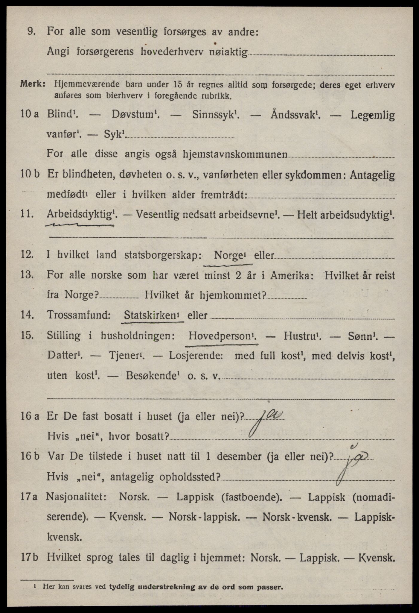 SAT, 1920 census for Hølonda, 1920, p. 1372