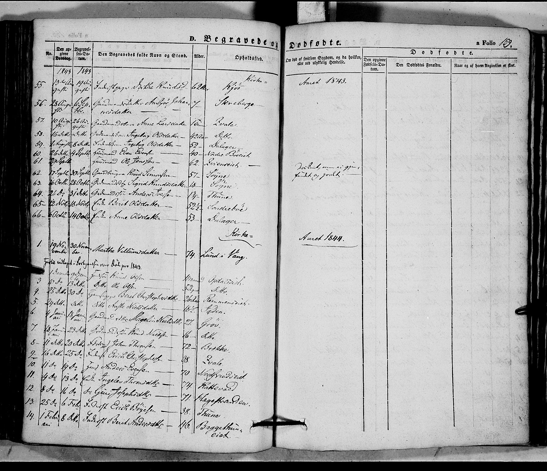 Vang prestekontor, Valdres, SAH/PREST-140/H/Ha/L0005: Parish register (official) no. 5, 1831-1845, p. 159