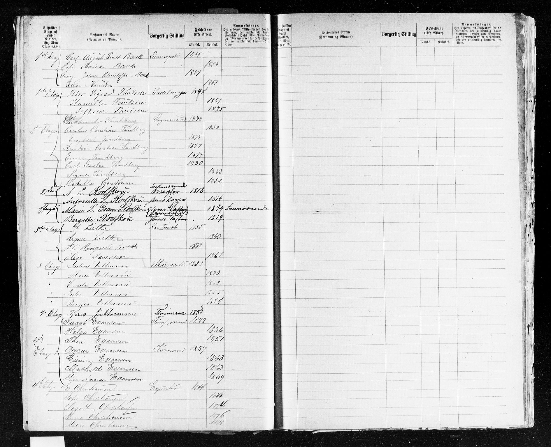 OBA, Municipal Census 1883 for Kristiania, 1883, p. 5185
