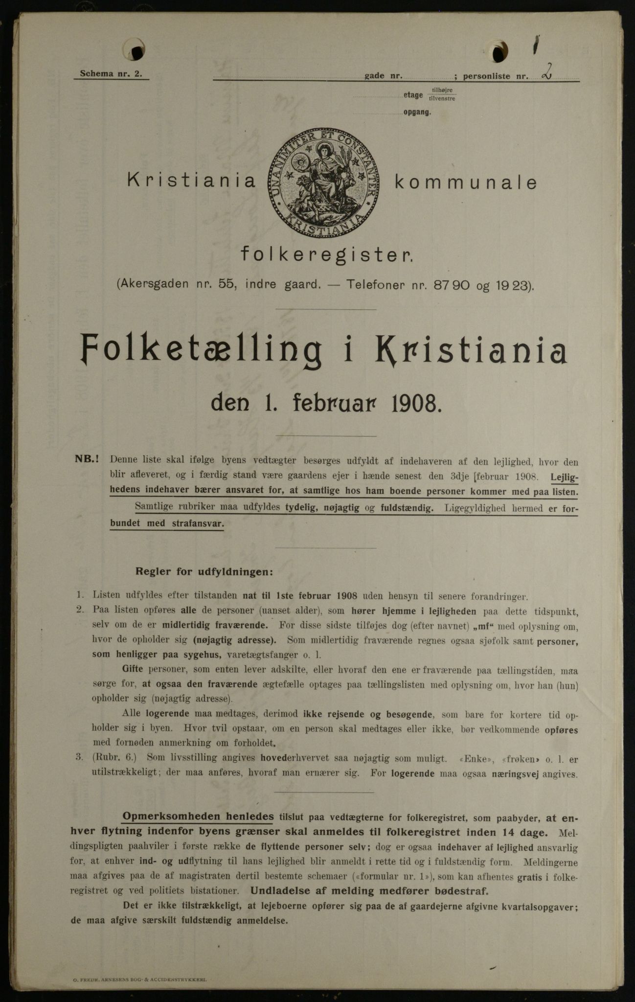 OBA, Municipal Census 1908 for Kristiania, 1908, p. 73020