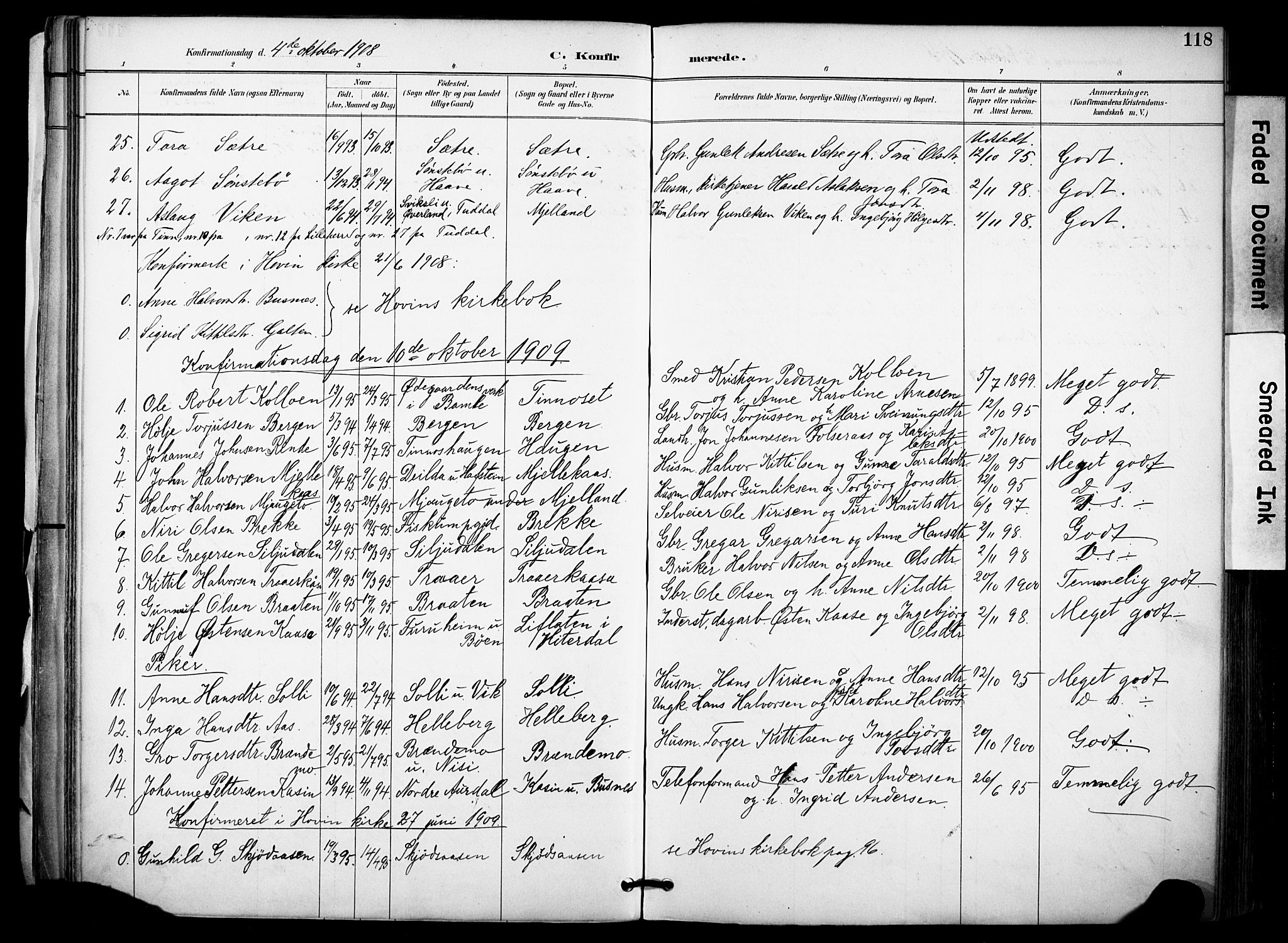 Gransherad kirkebøker, AV/SAKO-A-267/F/Fa/L0005: Parish register (official) no. I 5, 1887-1916, p. 118