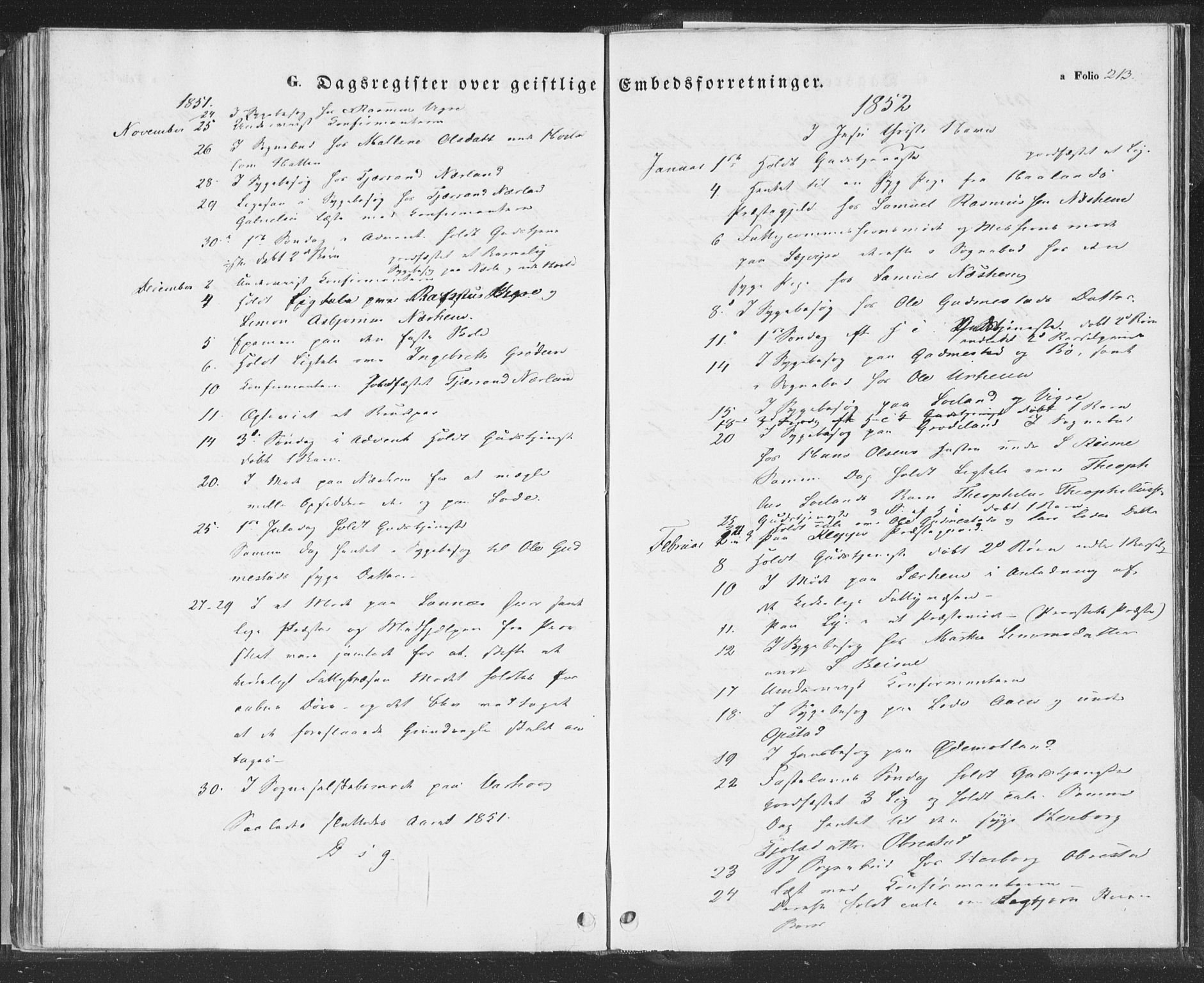 Hå sokneprestkontor, SAST/A-101801/001/30BA/L0006: Parish register (official) no. A 5, 1842-1853, p. 213