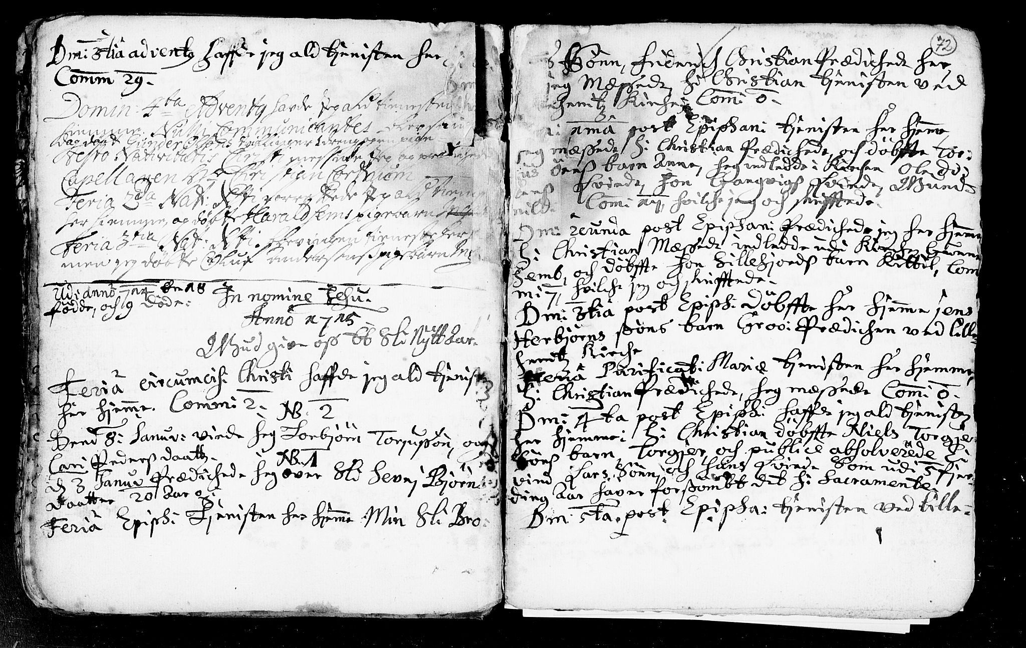 Heddal kirkebøker, SAKO/A-268/F/Fa/L0002: Parish register (official) no. I 2, 1699-1722, p. 72