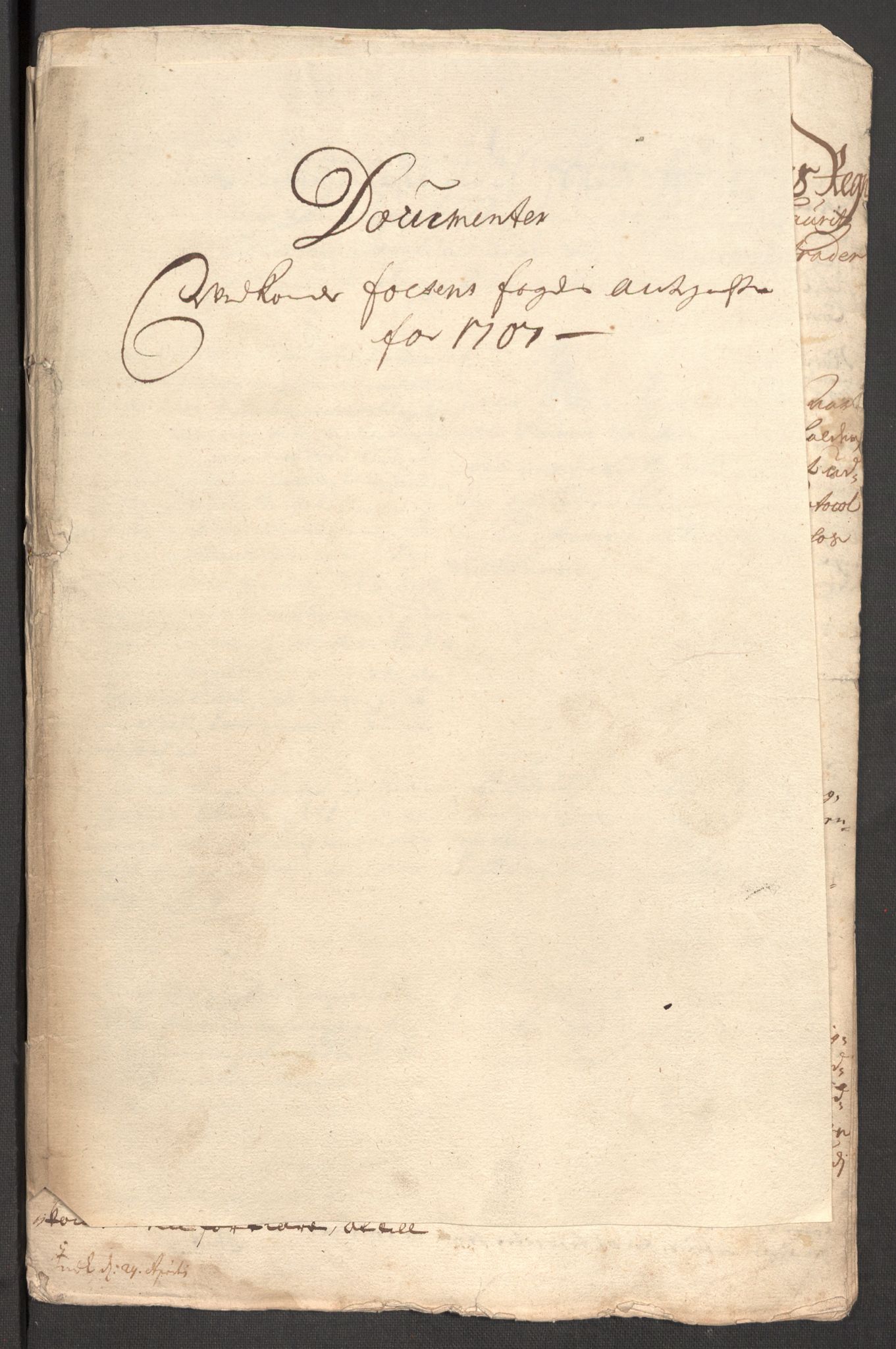Rentekammeret inntil 1814, Reviderte regnskaper, Fogderegnskap, RA/EA-4092/R57/L3857: Fogderegnskap Fosen, 1706-1707, p. 456