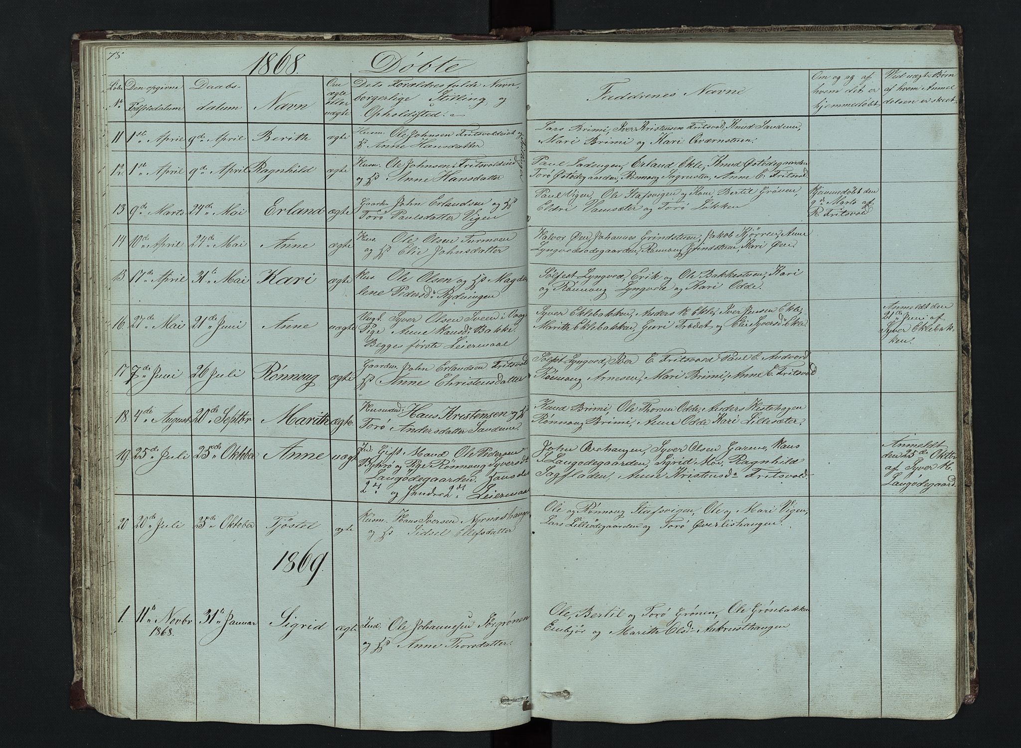 Lom prestekontor, SAH/PREST-070/L/L0014: Parish register (copy) no. 14, 1845-1876, p. 78-79