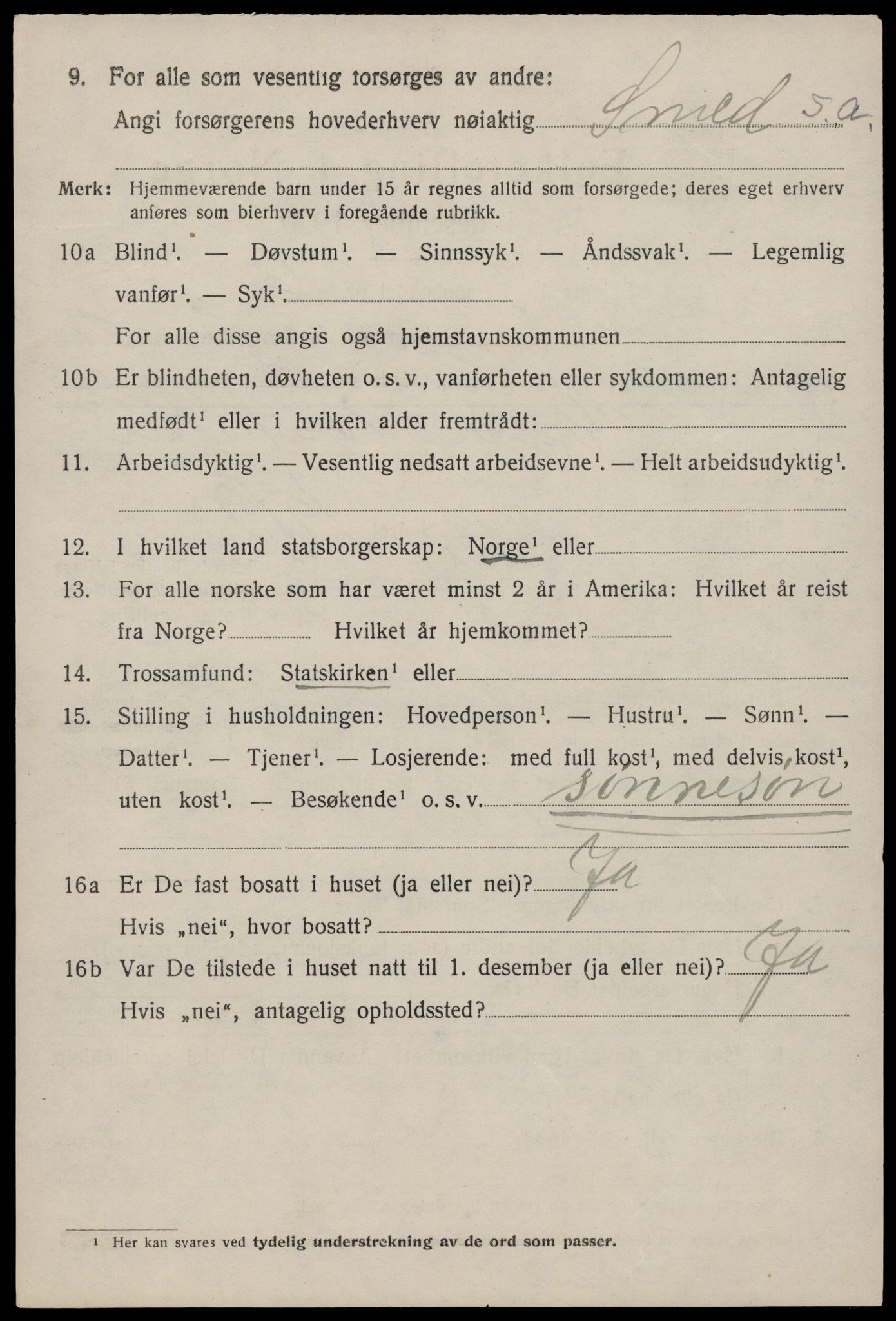 SAST, 1920 census for Åkra, 1920, p. 6623