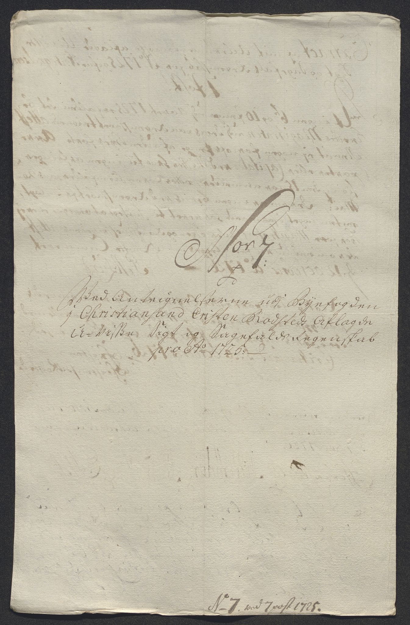 Rentekammeret inntil 1814, Reviderte regnskaper, Byregnskaper, AV/RA-EA-4066/R/Rm/L0286: [M19] Sikt og sakefall, 1719-1727, p. 481