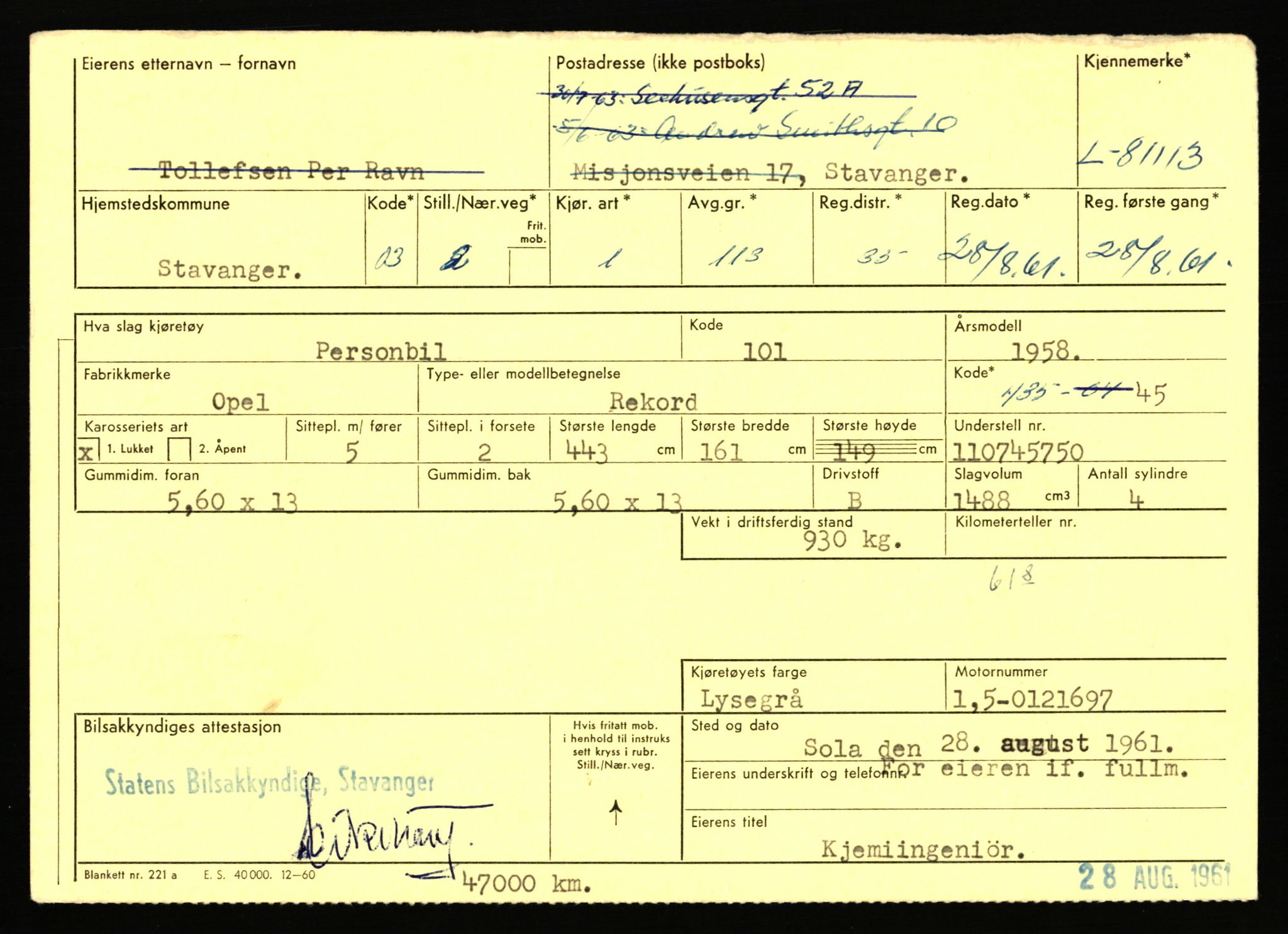 Stavanger trafikkstasjon, AV/SAST-A-101942/0/F/L0071: L-80500 - L-82199, 1930-1971, p. 1103