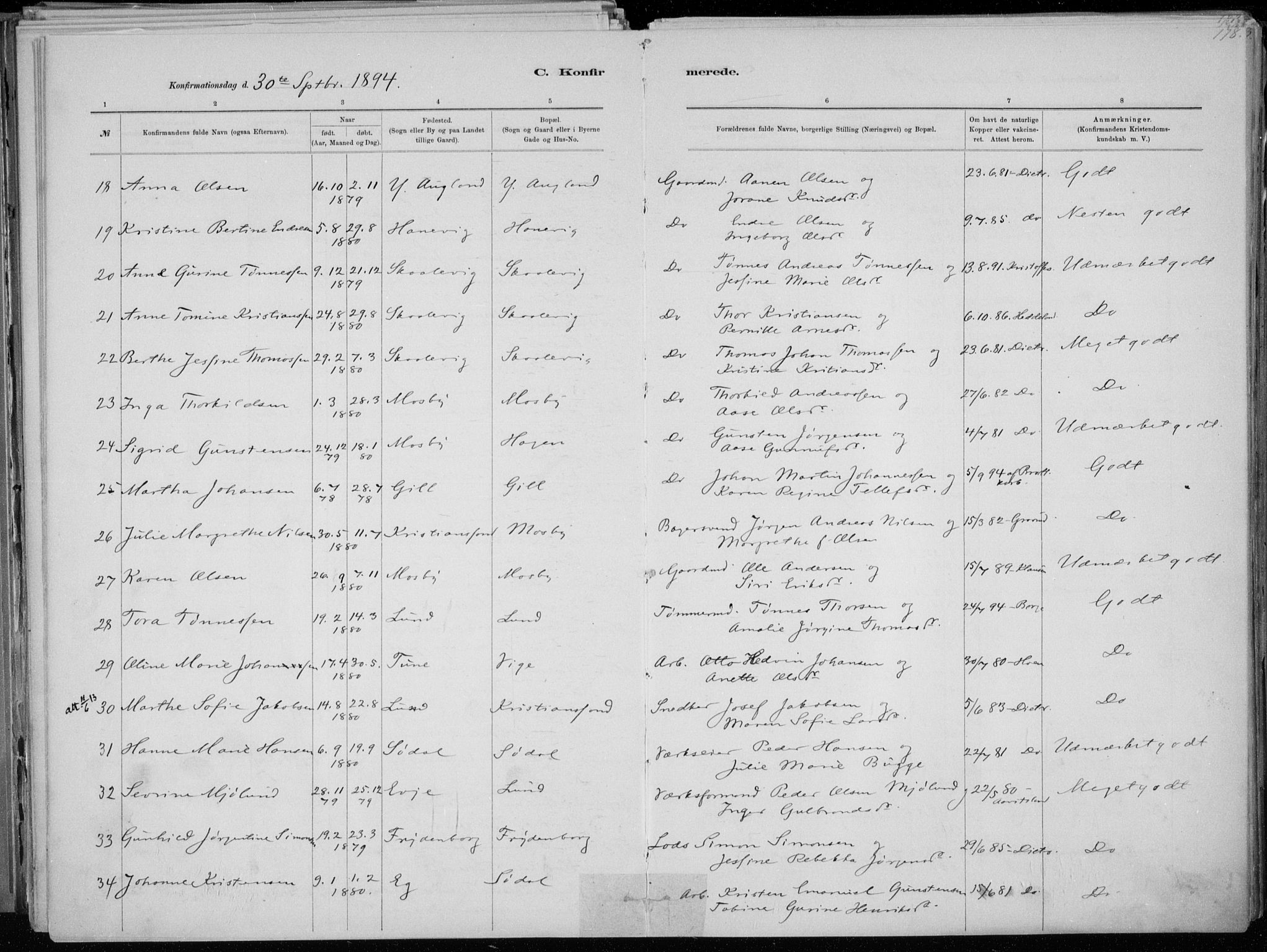 Oddernes sokneprestkontor, SAK/1111-0033/F/Fa/Faa/L0009: Parish register (official) no. A 9, 1884-1896, p. 178