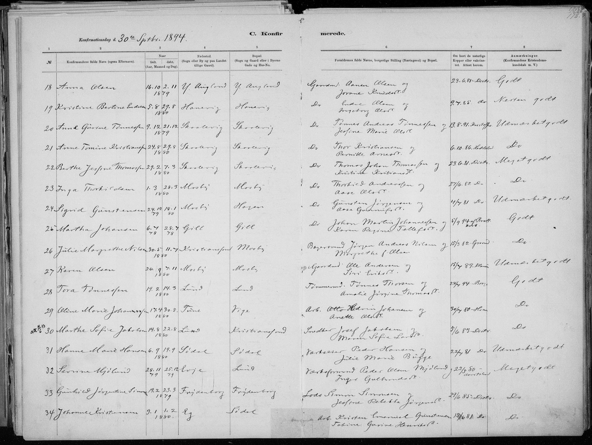 Oddernes sokneprestkontor, AV/SAK-1111-0033/F/Fa/Faa/L0009: Parish register (official) no. A 9, 1884-1896, p. 178