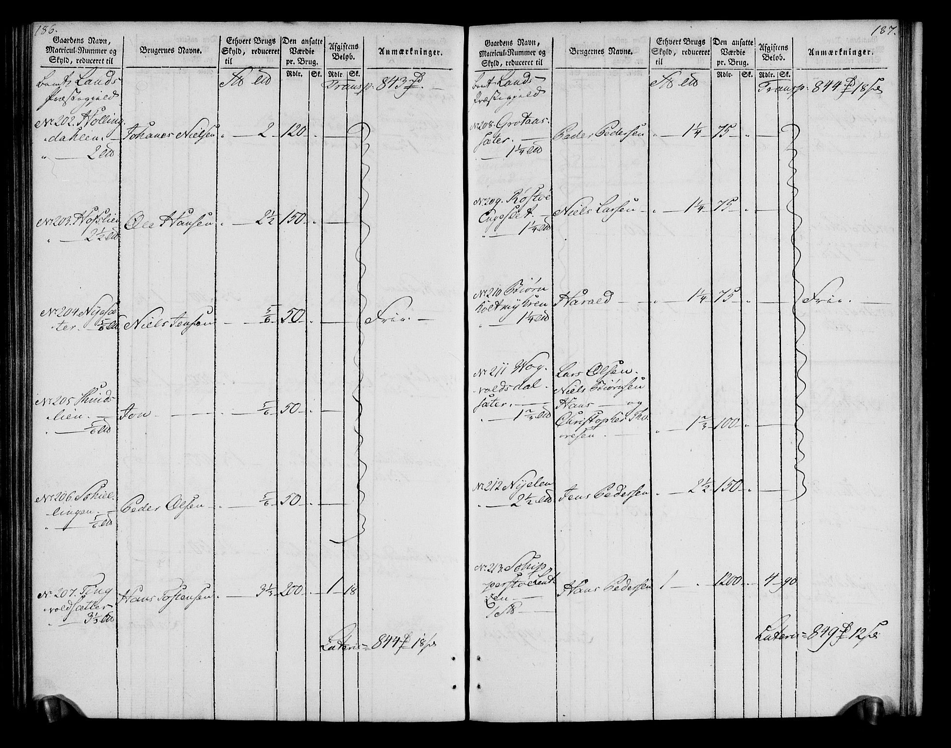 Rentekammeret inntil 1814, Realistisk ordnet avdeling, AV/RA-EA-4070/N/Ne/Nea/L0043: Valdres fogderi. Oppebørselsregister, 1803-1804, p. 97