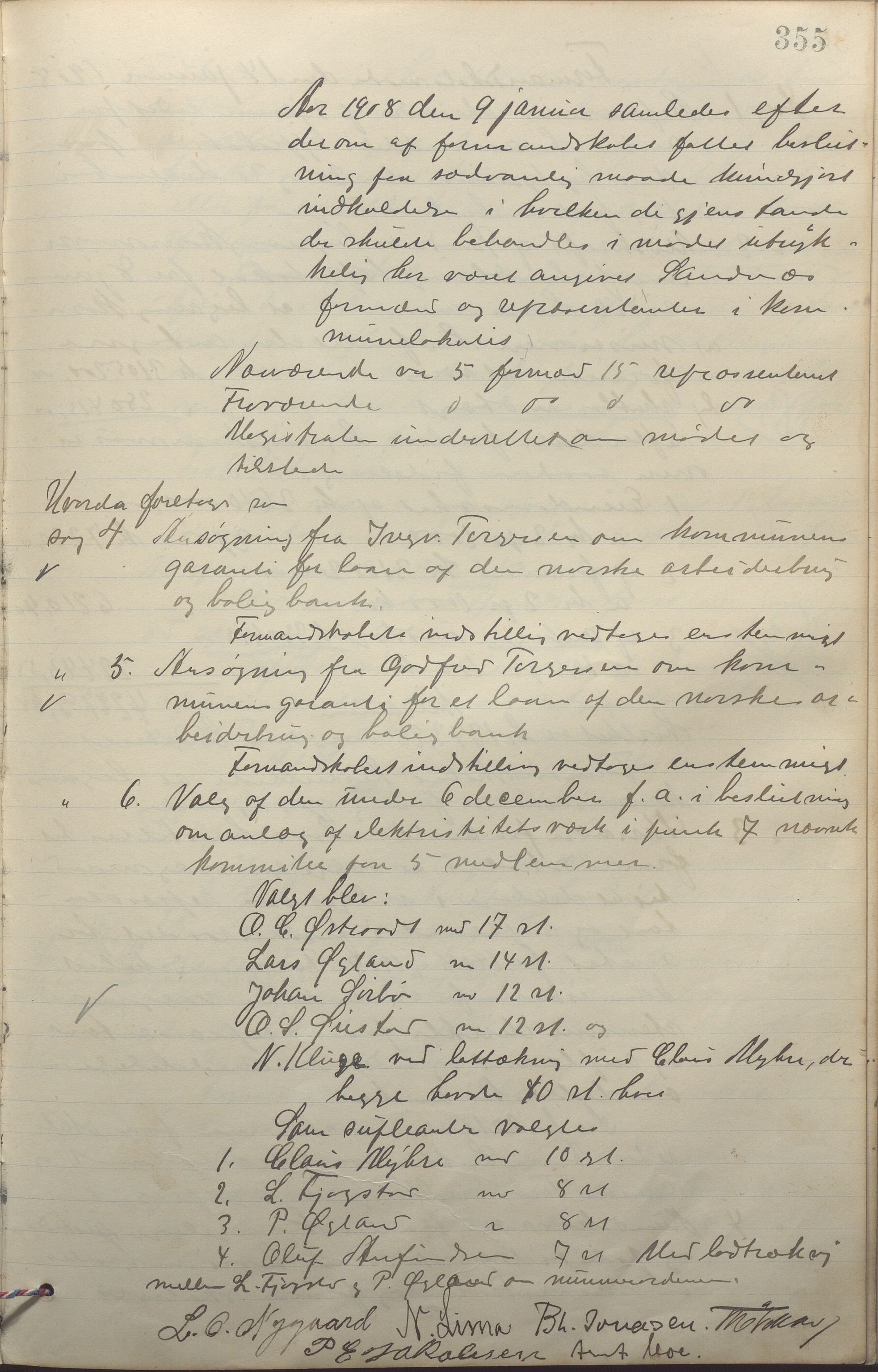 Sandnes kommune - Formannskapet og Bystyret, IKAR/K-100188/Aa/L0006: Møtebok, 1902-1909, p. 355