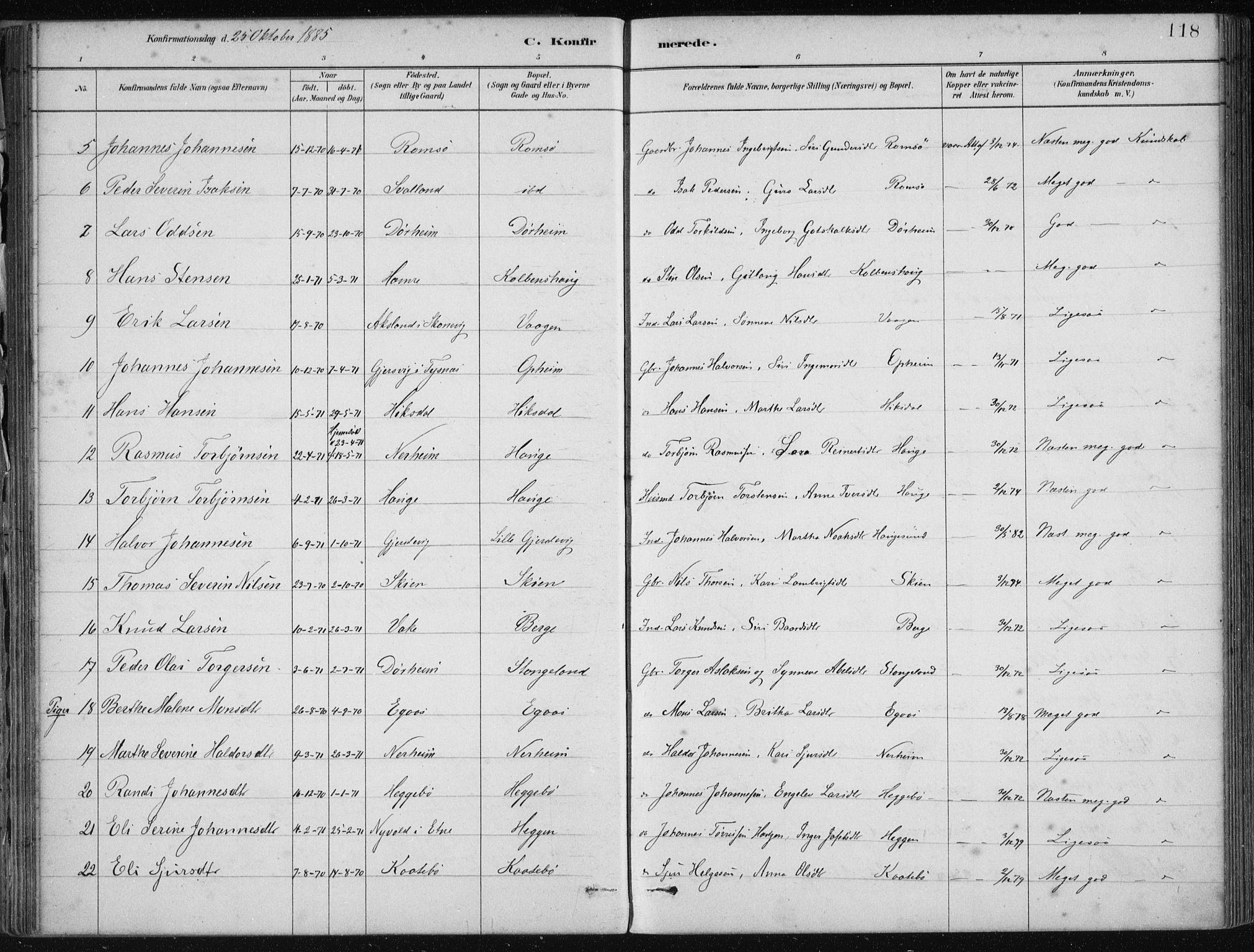 Fjelberg sokneprestembete, AV/SAB-A-75201/H/Haa: Parish register (official) no. D 1, 1879-1918, p. 118