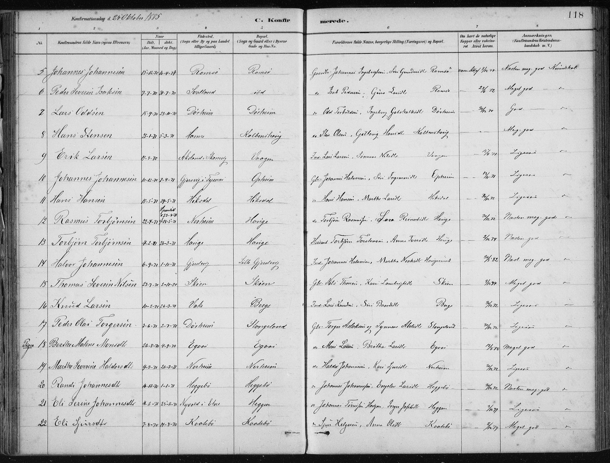 Fjelberg sokneprestembete, AV/SAB-A-75201/H/Haa: Parish register (official) no. D 1, 1879-1918, p. 118