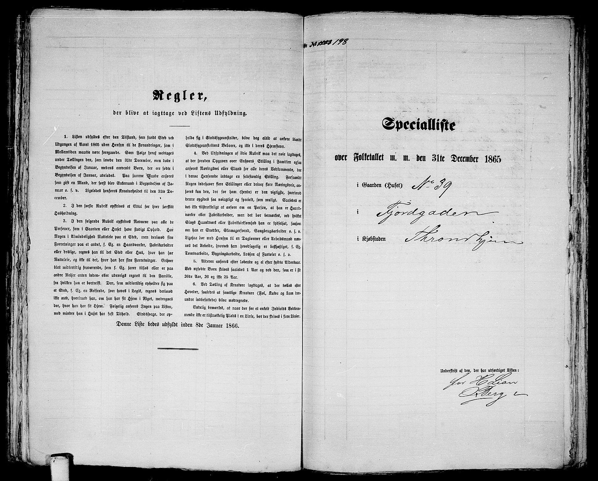 RA, 1865 census for Trondheim, 1865, p. 431