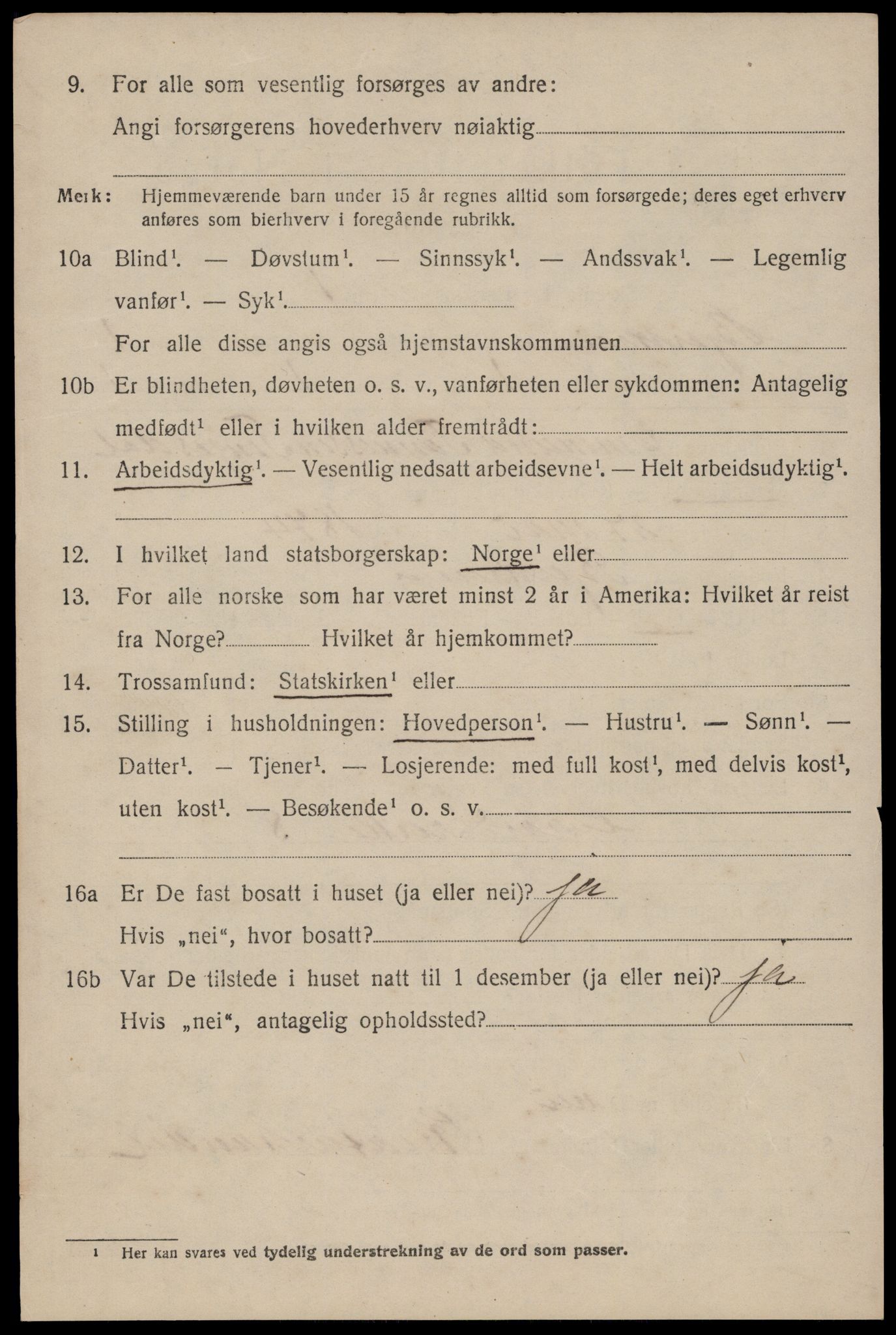 SAST, 1920 census for Bjerkreim, 1920, p. 587