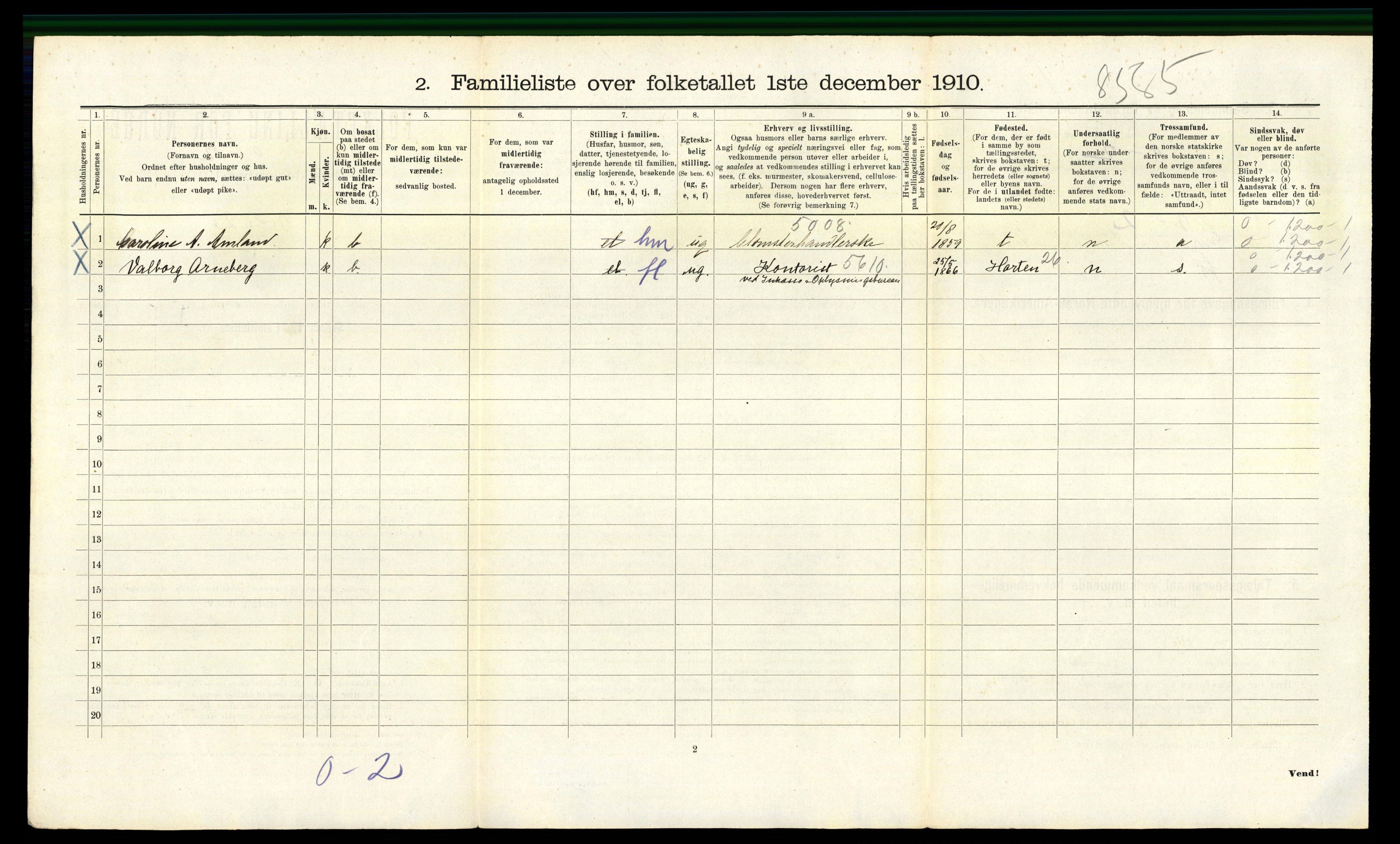 RA, 1910 census for Bergen, 1910, p. 22584