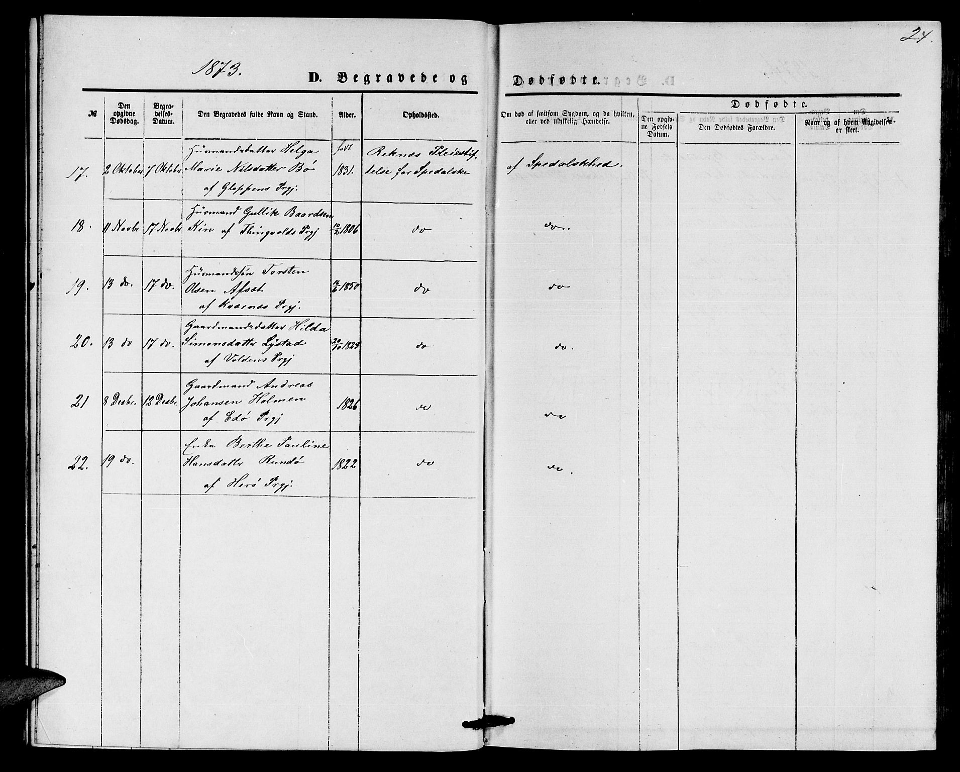 Ministerialprotokoller, klokkerbøker og fødselsregistre - Møre og Romsdal, SAT/A-1454/559/L0715: Parish register (copy) no. 559C01, 1869-1886, p. 24