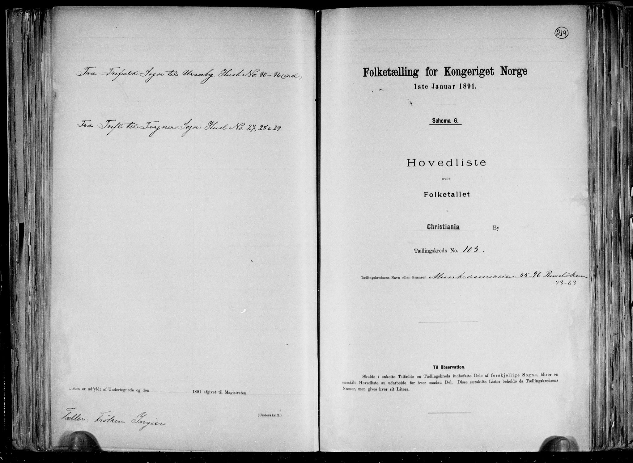 RA, 1891 census for 0301 Kristiania, 1891, p. 38205