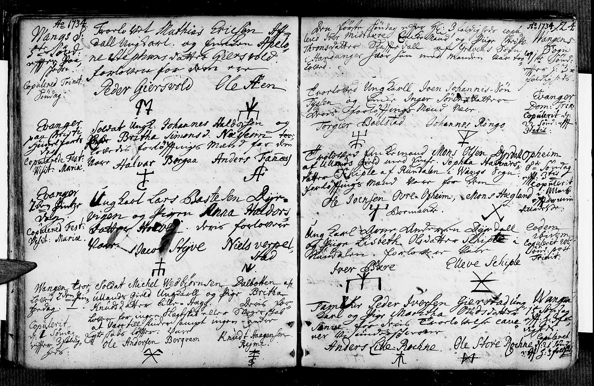 Voss sokneprestembete, AV/SAB-A-79001/H/Haa: Parish register (official) no. A 7, 1731-1773, p. 24