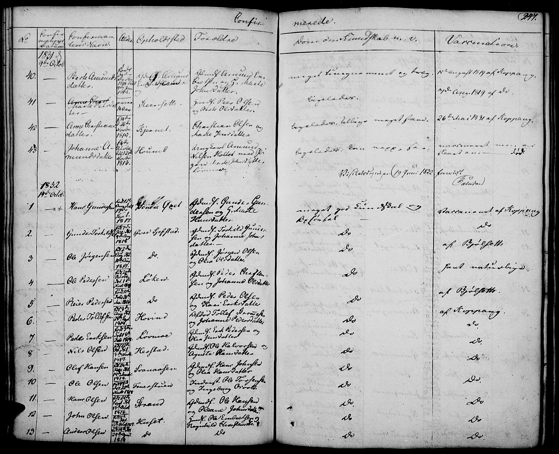Elverum prestekontor, AV/SAH-PREST-044/H/Ha/Haa/L0008: Parish register (official) no. 8, 1830-1842, p. 247