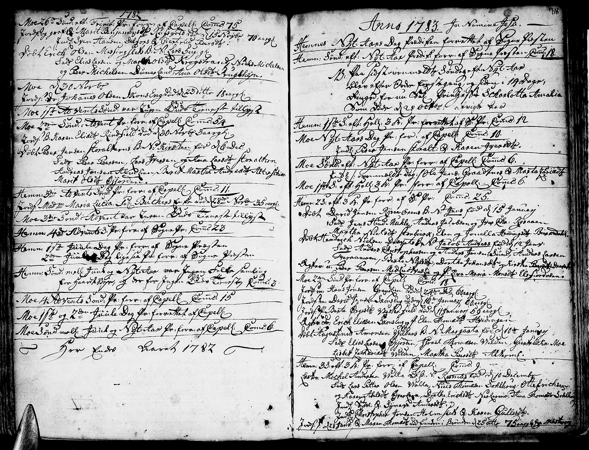 Ministerialprotokoller, klokkerbøker og fødselsregistre - Nordland, SAT/A-1459/825/L0348: Parish register (official) no. 825A04, 1752-1788, p. 316
