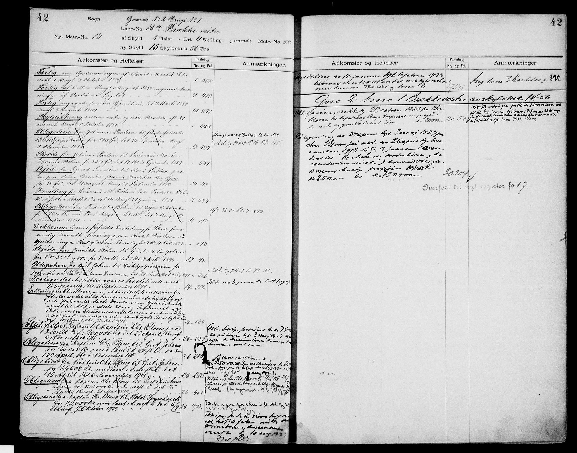 Moss sorenskriveri, SAO/A-10168: Mortgage register no. IV 8a, 1733-1927, p. 42