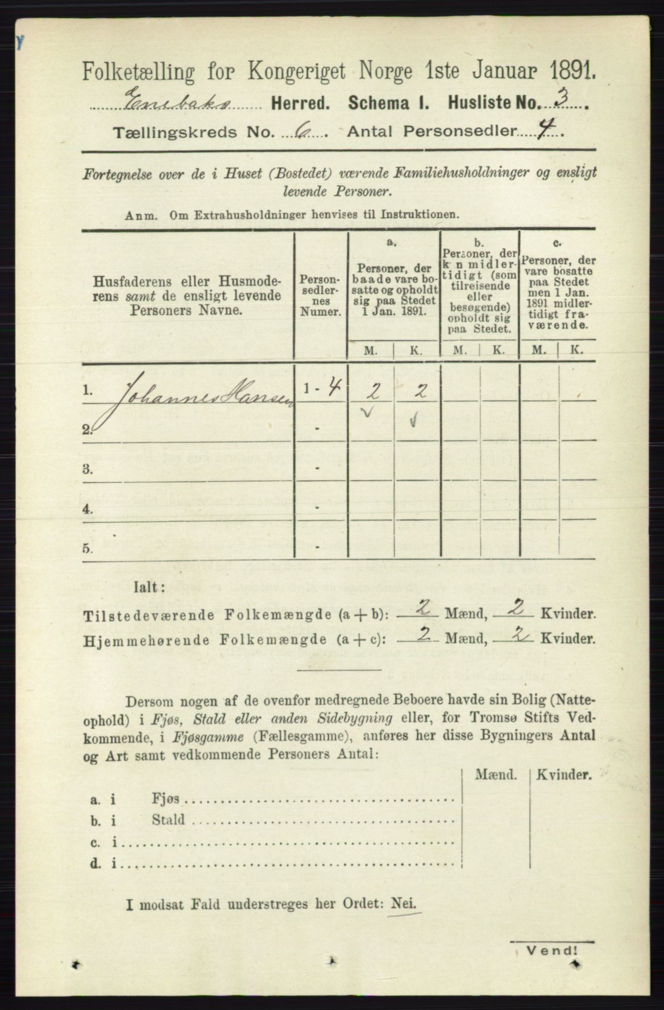 RA, 1891 census for 0229 Enebakk, 1891, p. 2796