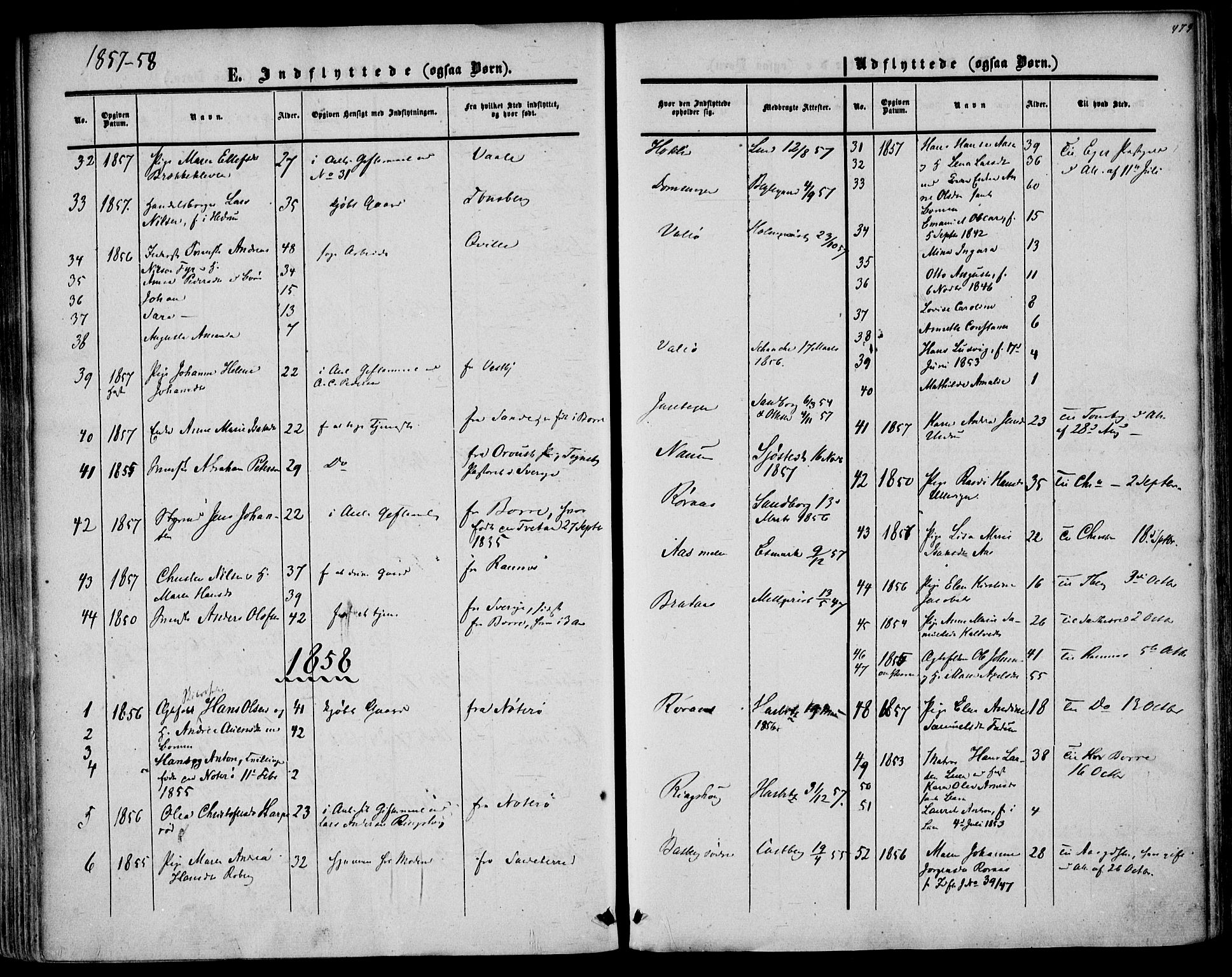 Sem kirkebøker, SAKO/A-5/F/Fa/L0007: Parish register (official) no. I 7, 1856-1865, p. 479