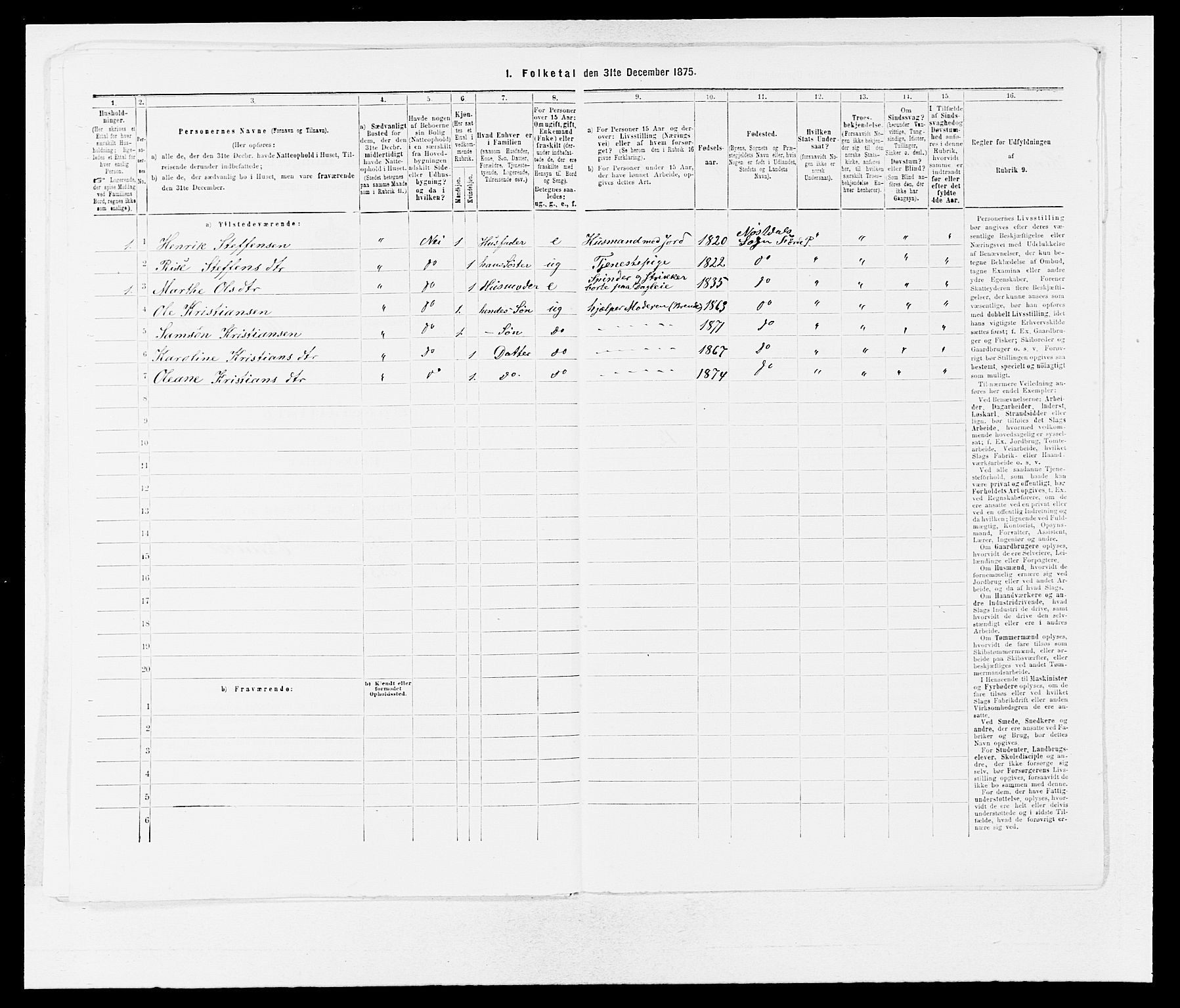 SAB, 1875 census for 1432P Førde, 1875, p. 1206