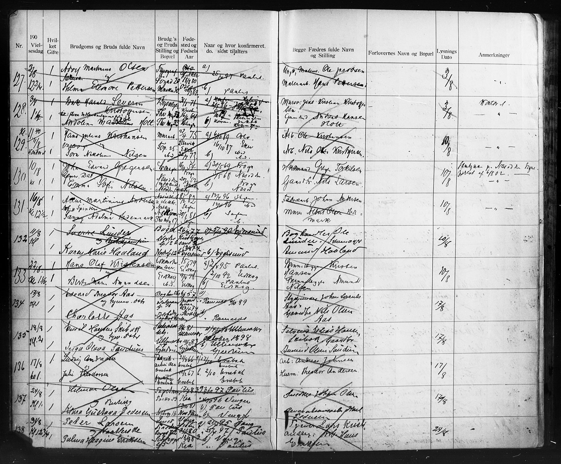 Paulus prestekontor Kirkebøker, AV/SAO-A-10871/H/Ha/L0001: Banns register no. 1, 1902-1914