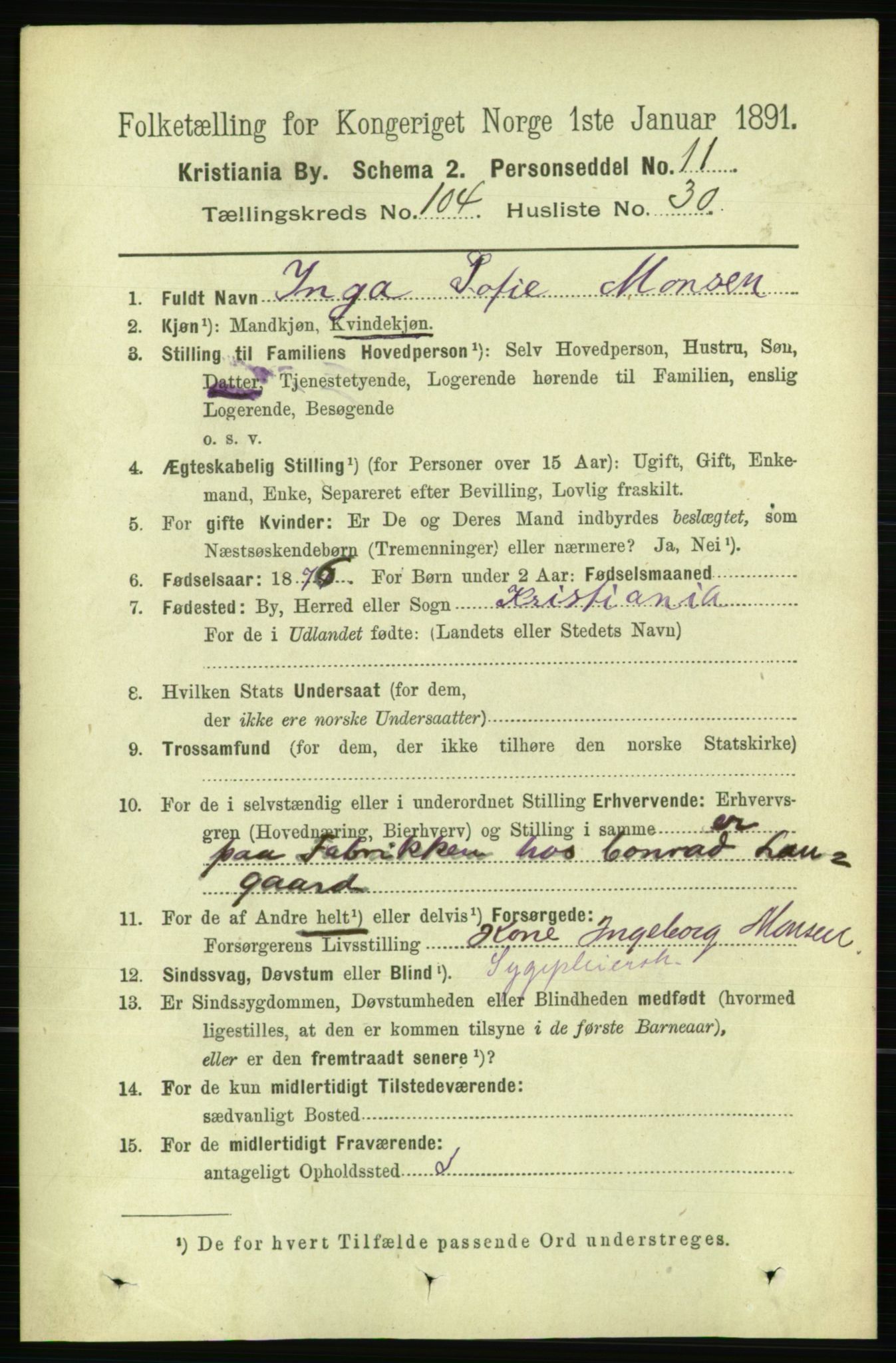 RA, 1891 census for 0301 Kristiania, 1891, p. 52793