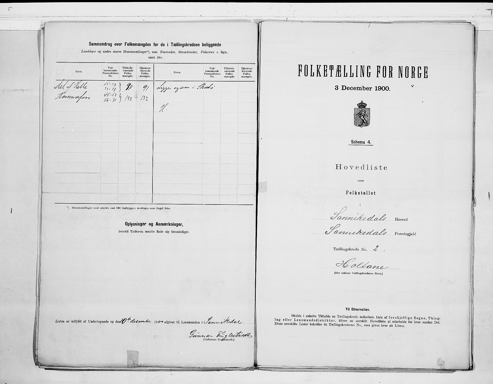 SAKO, 1900 census for Sannidal, 1900, p. 6