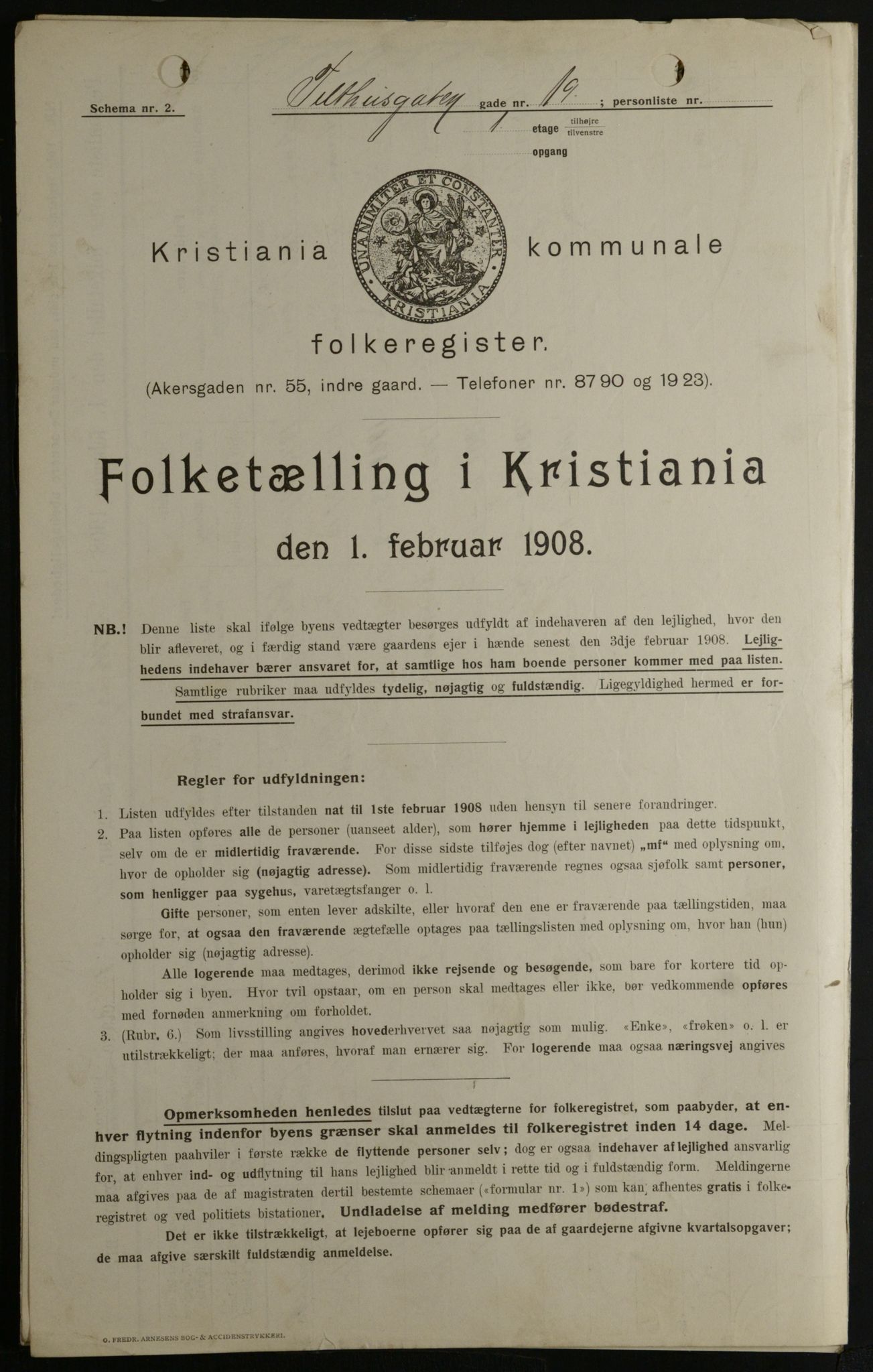 OBA, Municipal Census 1908 for Kristiania, 1908, p. 96762