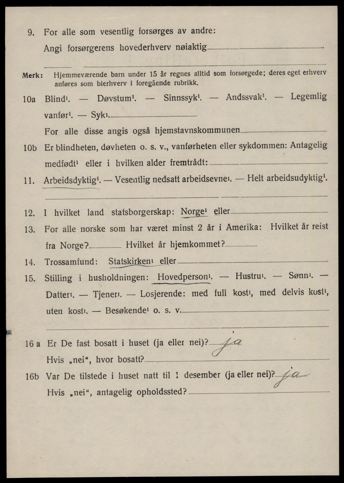 SAT, 1920 census for Sunnylven, 1920, p. 3241