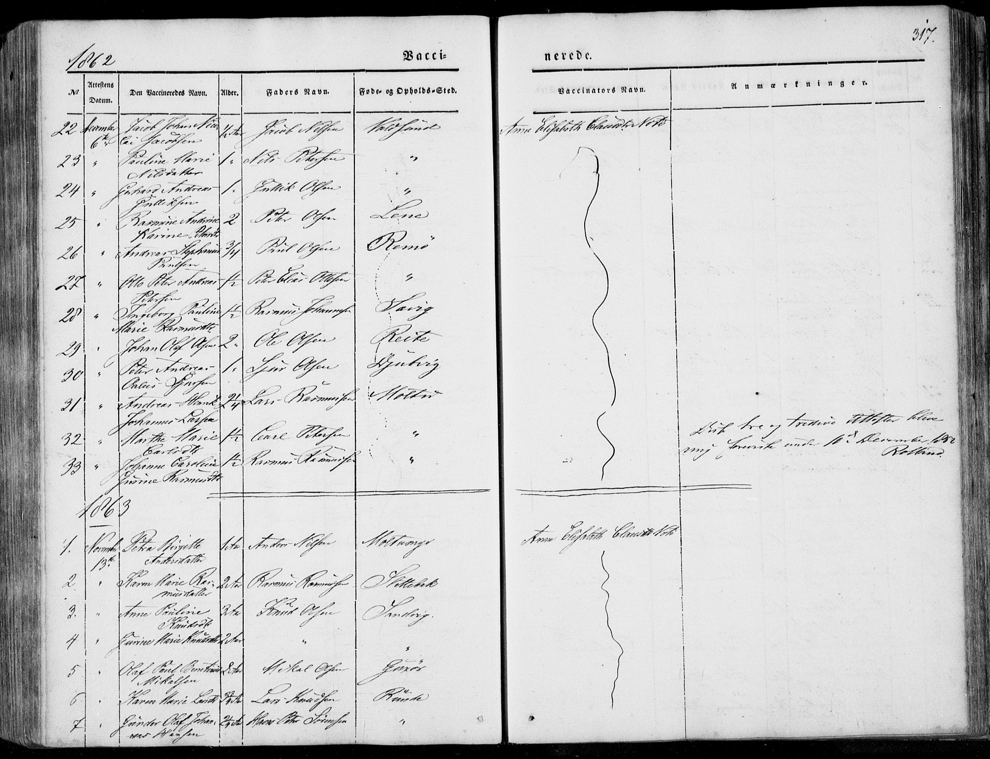 Ministerialprotokoller, klokkerbøker og fødselsregistre - Møre og Romsdal, AV/SAT-A-1454/507/L0070: Parish register (official) no. 507A05, 1842-1873, p. 317