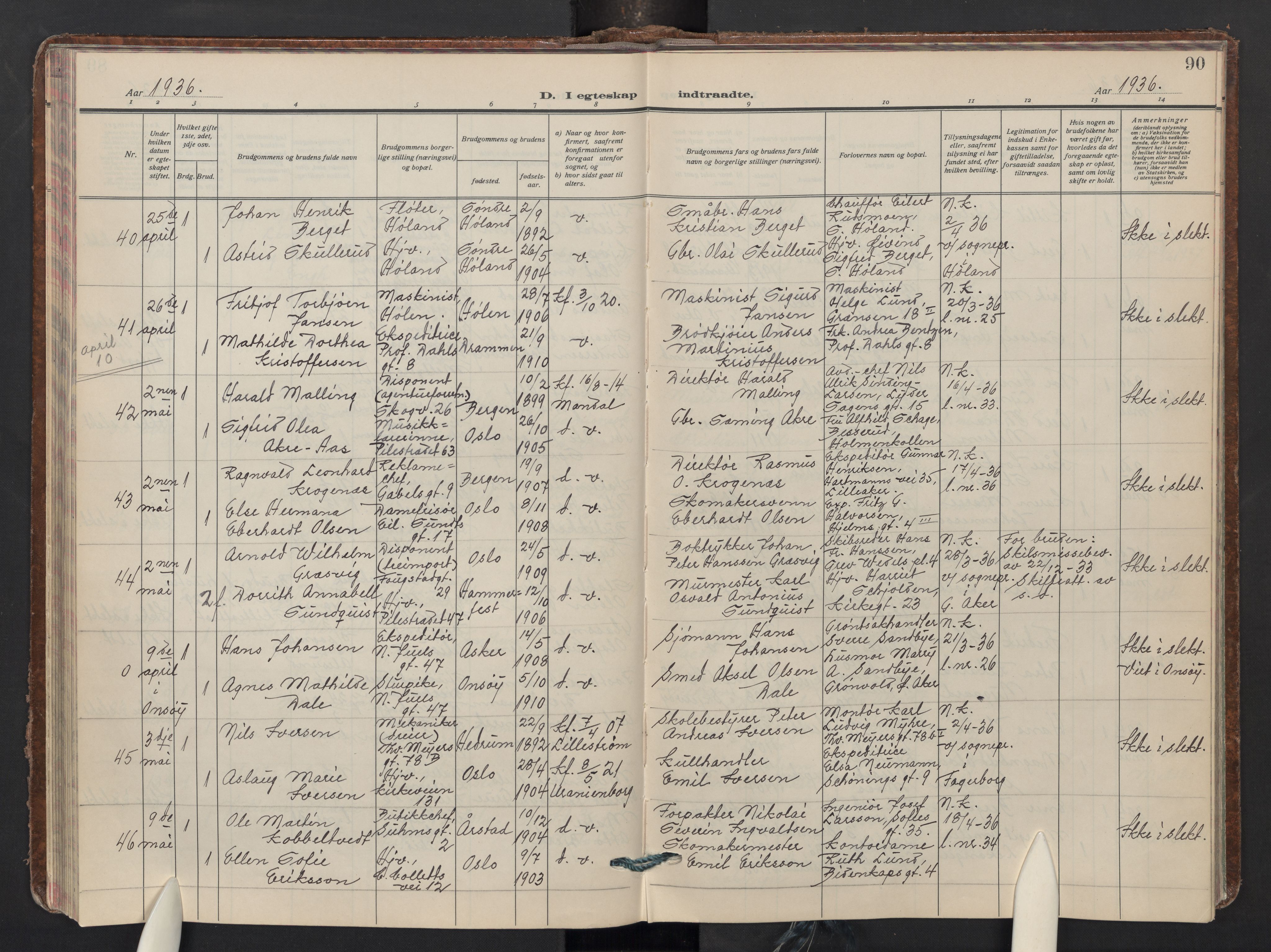 Uranienborg prestekontor Kirkebøker, AV/SAO-A-10877/F/Fa/L0017: Parish register (official) no. I 17, 1930-1940, p. 90
