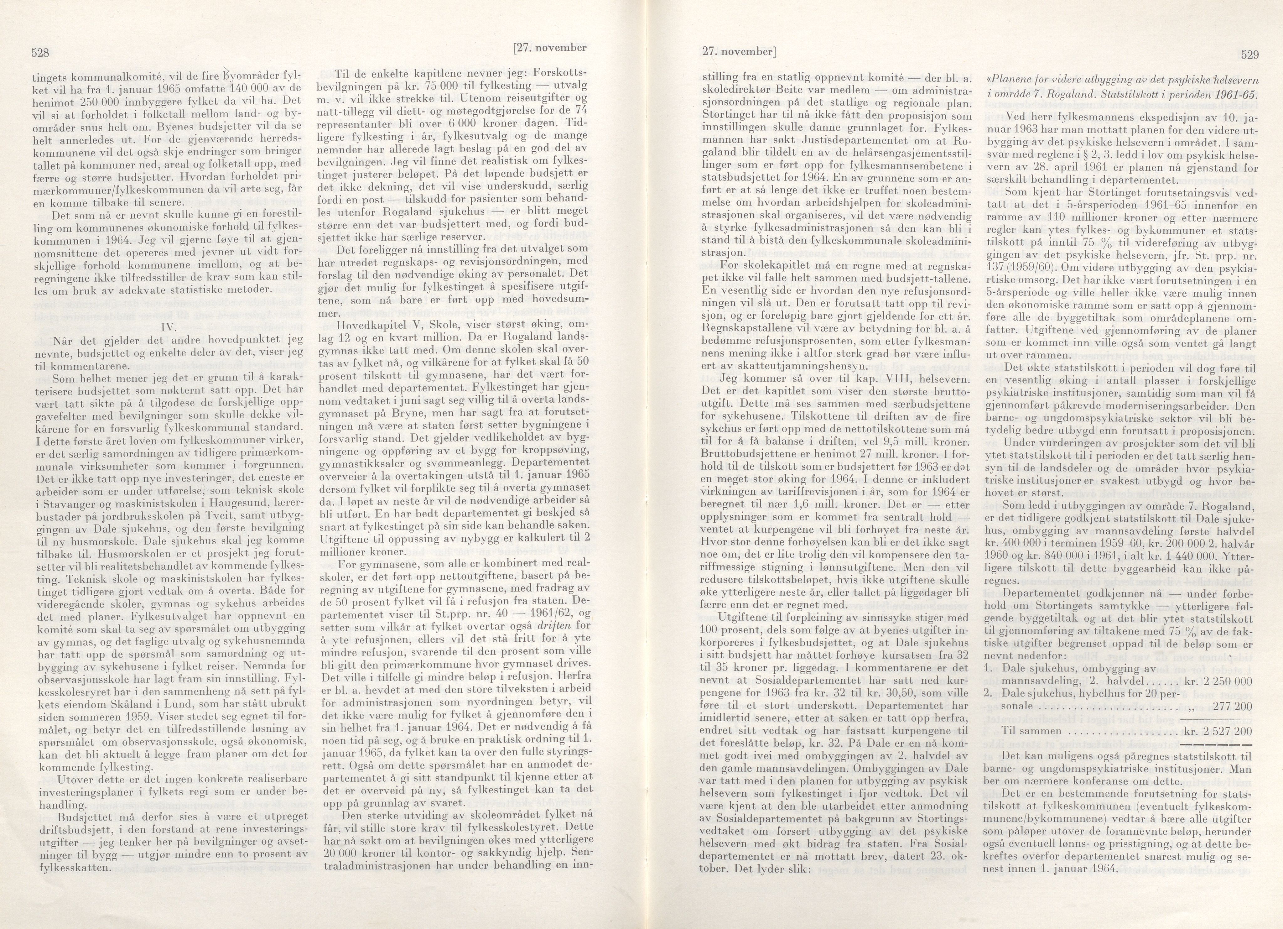 Rogaland fylkeskommune - Fylkesrådmannen , IKAR/A-900/A/Aa/Aaa/L0083: Møtebok , 1963, p. 528-529