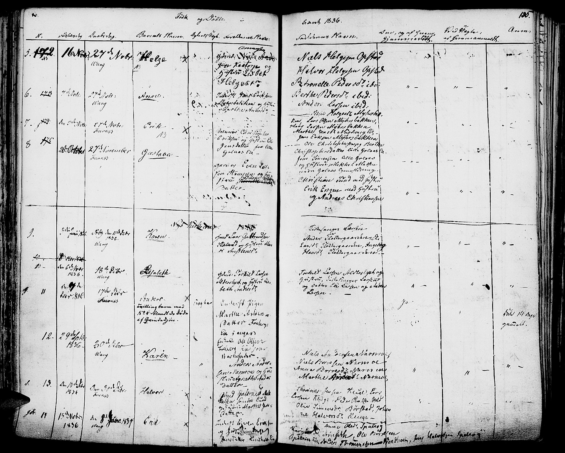 Vang prestekontor, Hedmark, AV/SAH-PREST-008/H/Ha/Haa/L0009: Parish register (official) no. 9, 1826-1841, p. 135