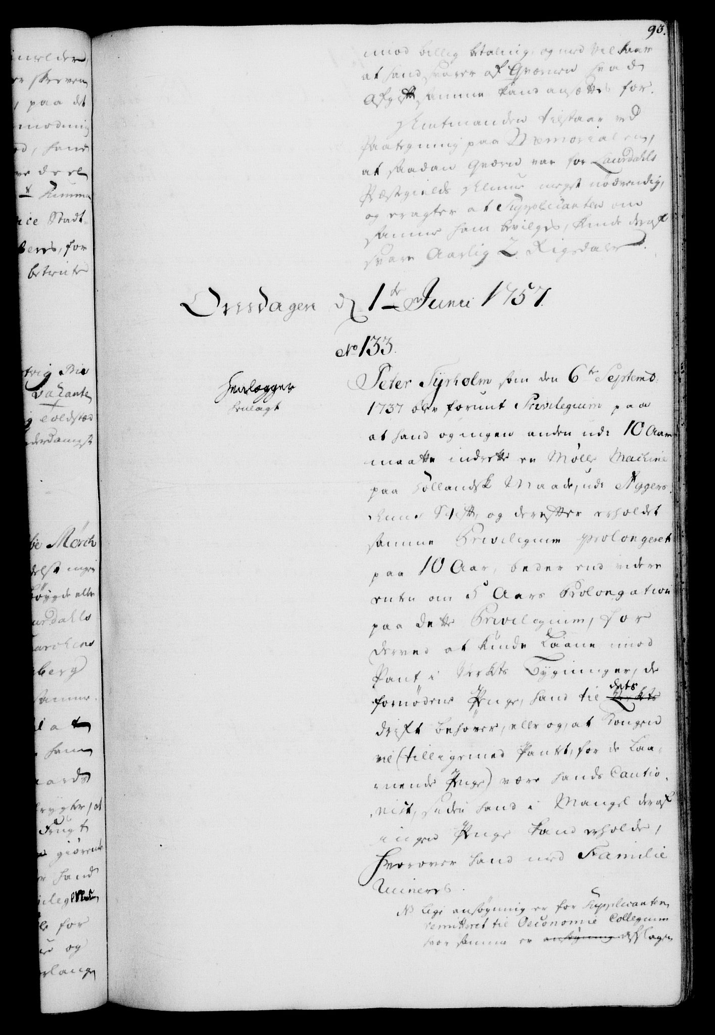Rentekammeret, Kammerkanselliet, RA/EA-3111/G/Gh/Gha/L0034: Norsk ekstraktmemorialprotokoll (merket RK 53.79), 1756-1759, p. 93