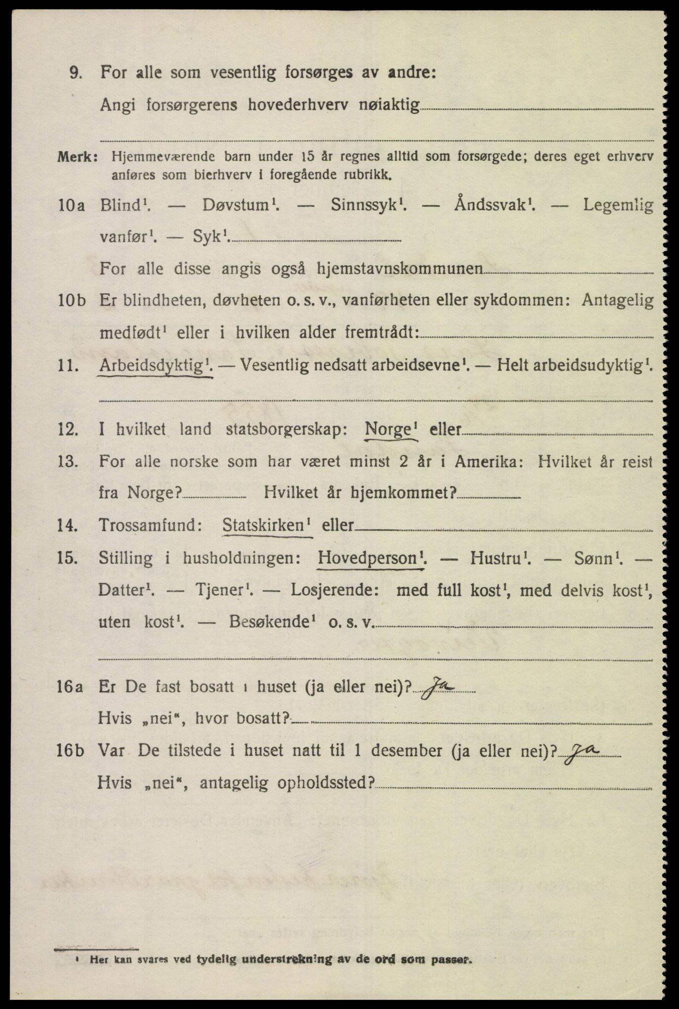 SAK, 1920 census for Laudal, 1920, p. 1377