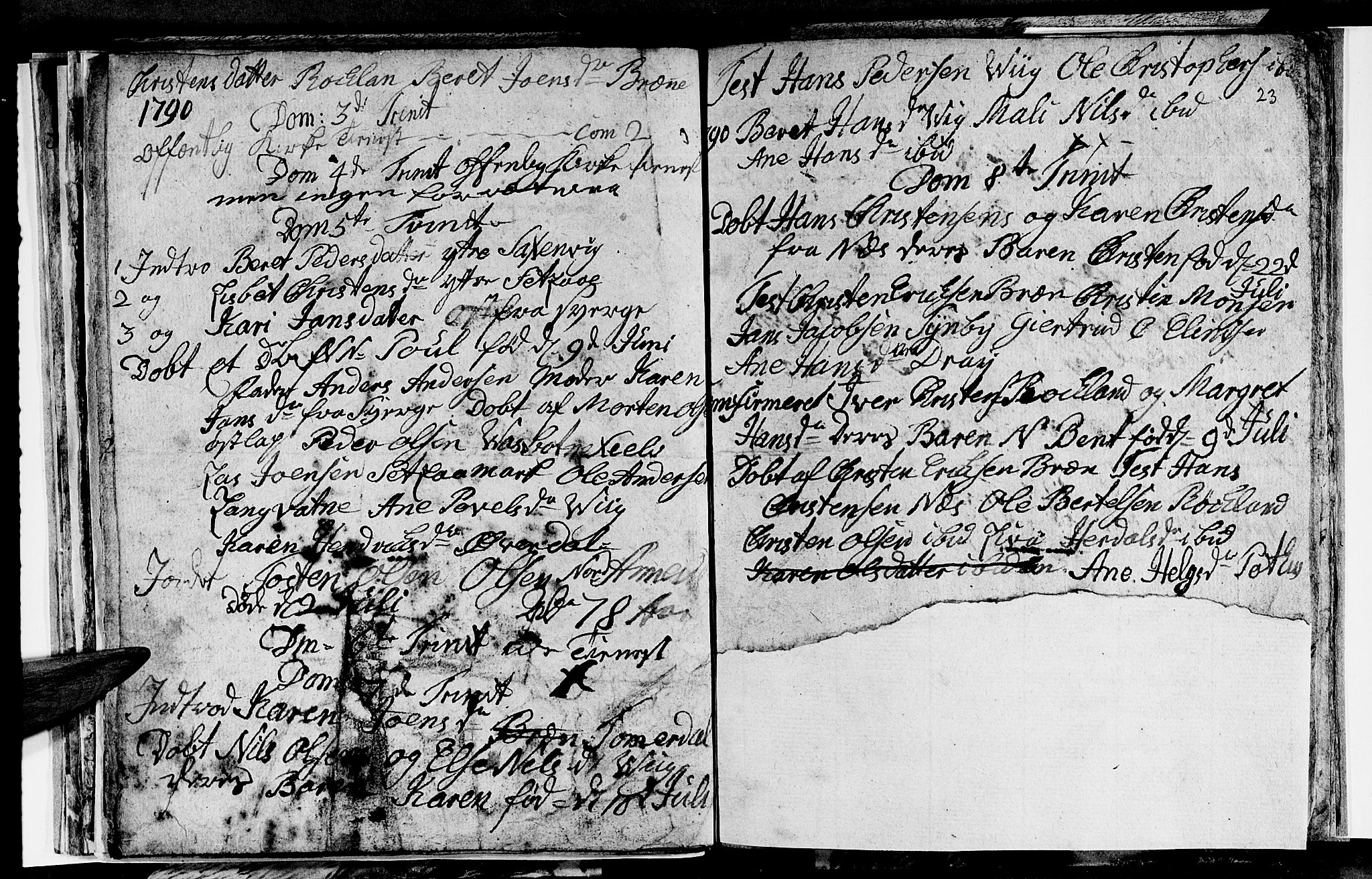 Ministerialprotokoller, klokkerbøker og fødselsregistre - Nordland, AV/SAT-A-1459/847/L0673: Parish register (copy) no. 847C01, 1786-1791, p. 23