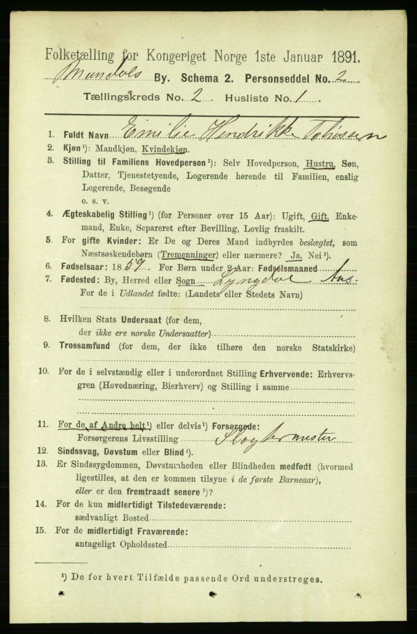 RA, 1891 census for 1002 Mandal, 1891, p. 1509