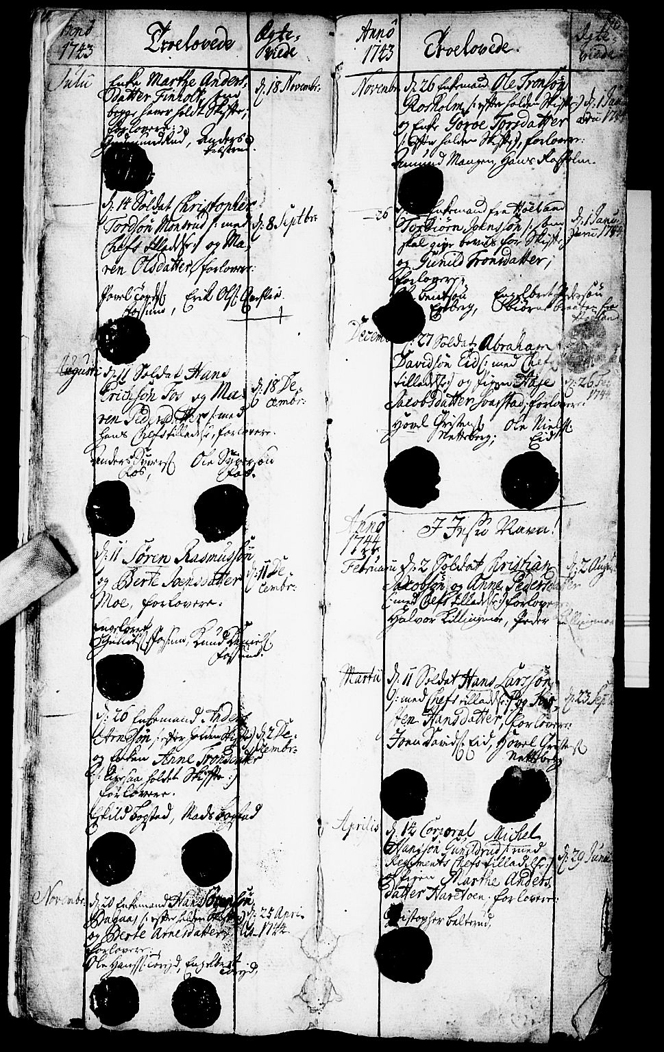 Aurskog prestekontor Kirkebøker, SAO/A-10304a/F/Fa/L0002: Parish register (official) no. I 2, 1735-1766, p. 16