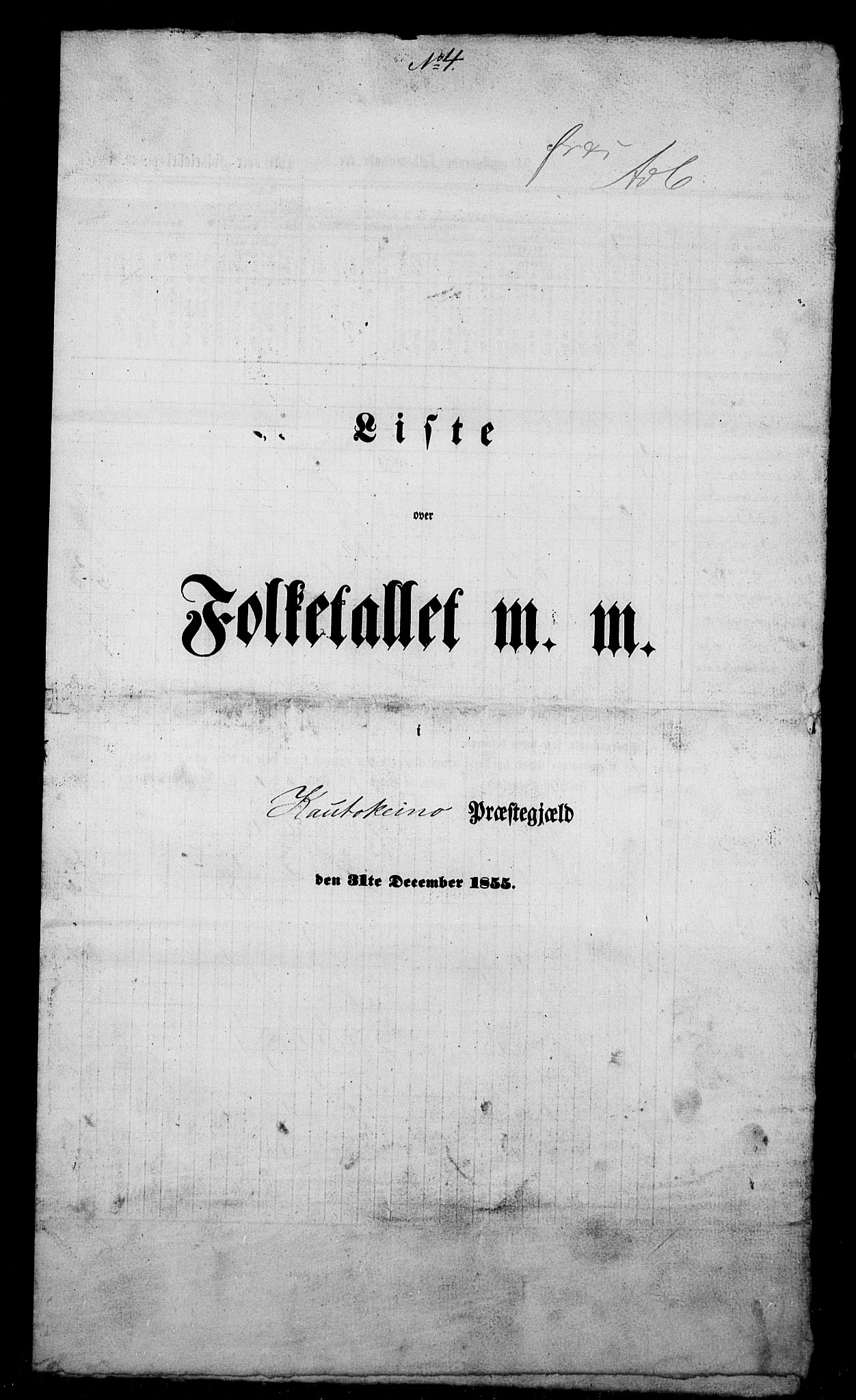 , Census 1855 for Kautokeino, 1855, p. 8