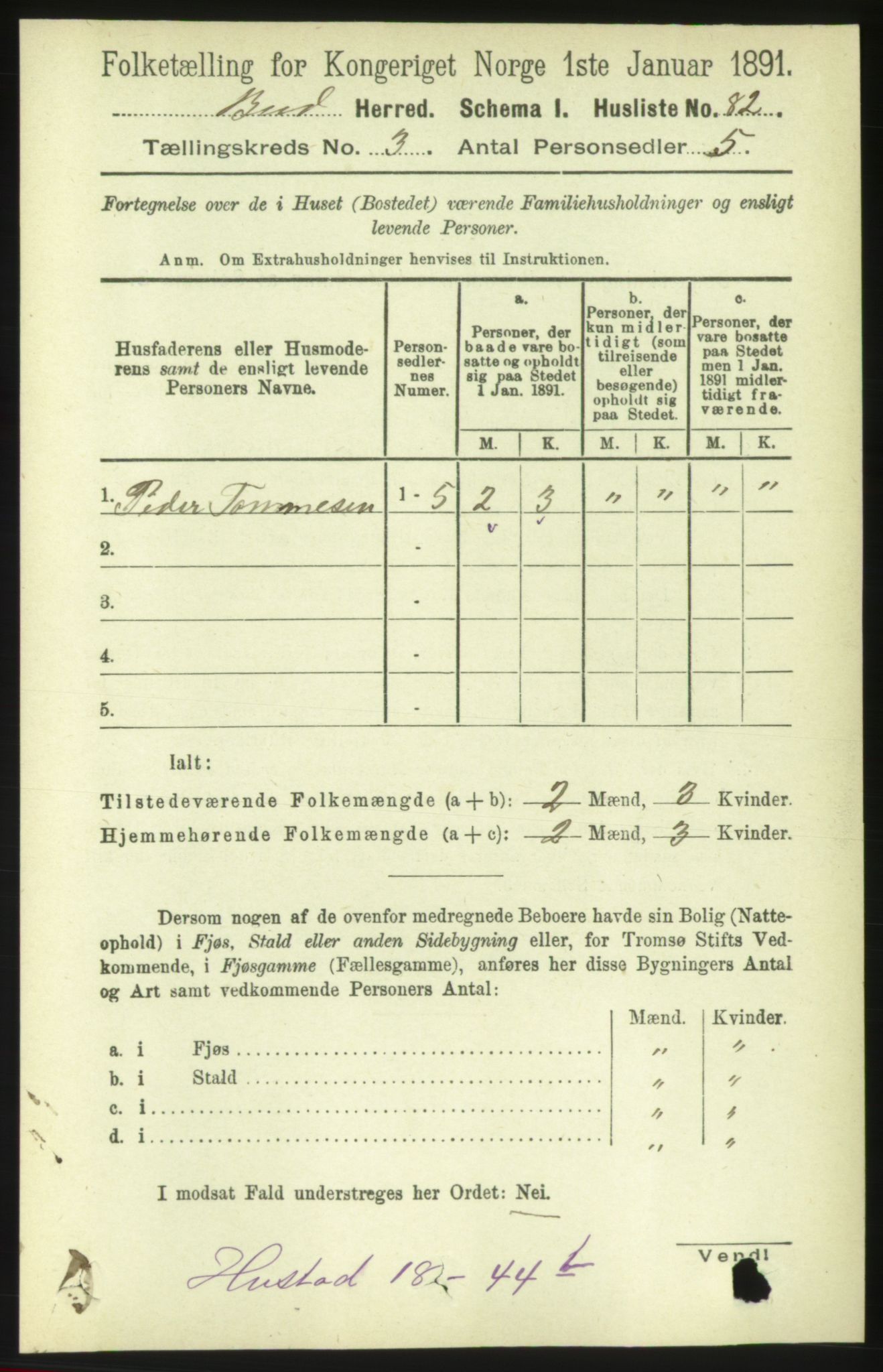 RA, 1891 census for 1549 Bud, 1891, p. 1470