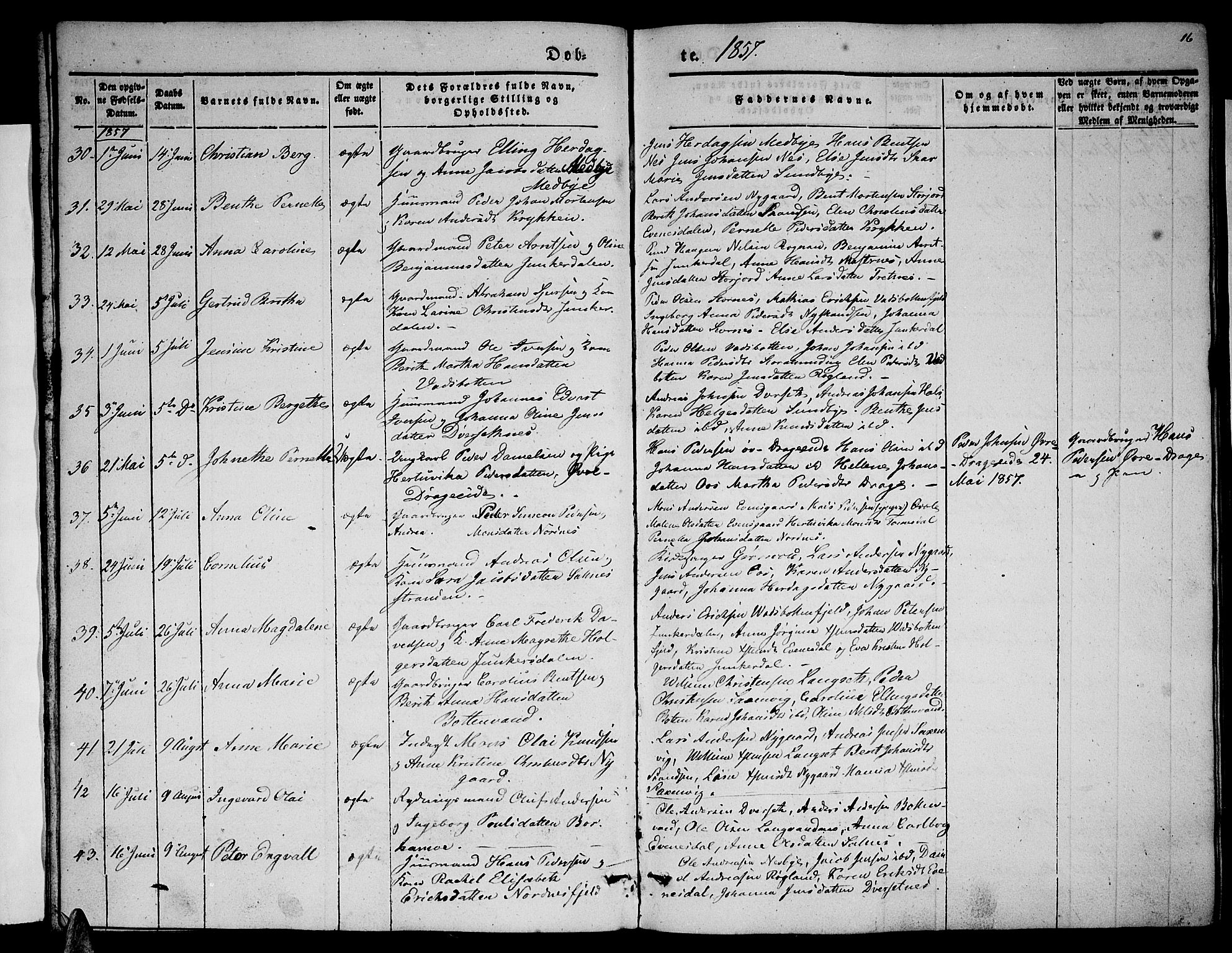 Ministerialprotokoller, klokkerbøker og fødselsregistre - Nordland, AV/SAT-A-1459/847/L0678: Parish register (copy) no. 847C06, 1854-1870, p. 16