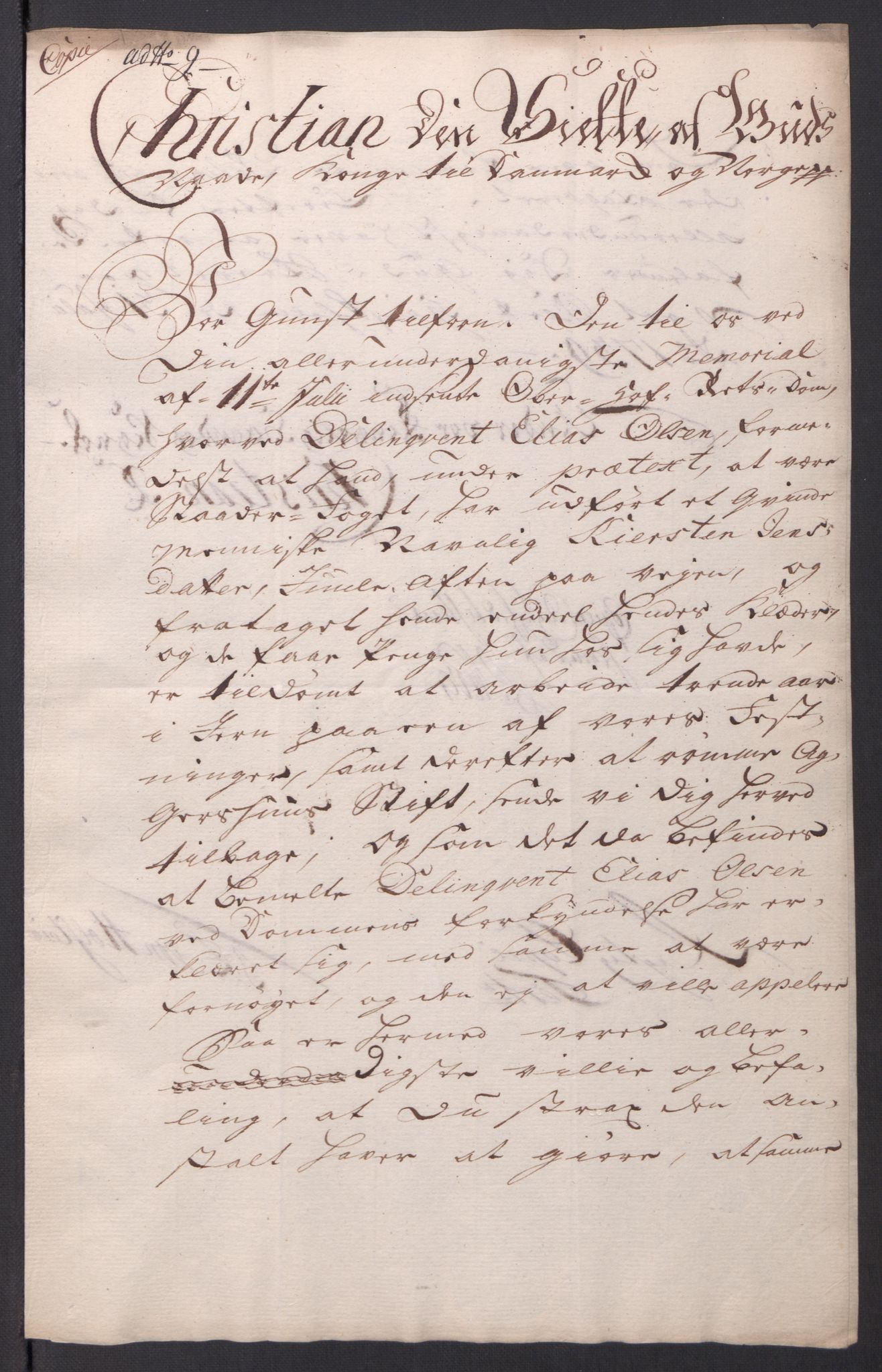 Kommanderende general (KG I) med Det norske krigsdirektorium, AV/RA-EA-5419/D/L0061: Stattholderens, stiftamtmenns og amtmenns brev, 1731-1740, p. 299