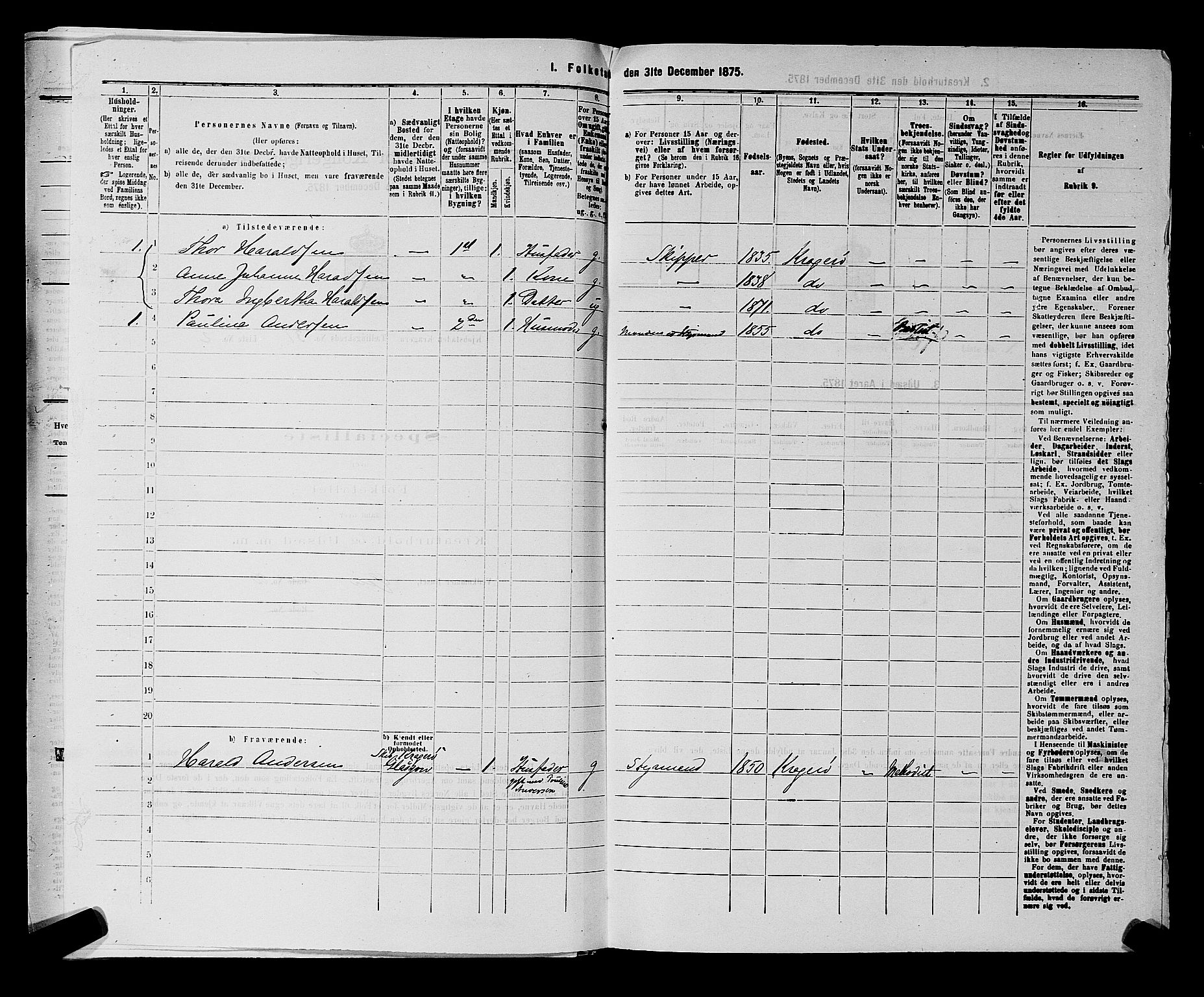 SAKO, 1875 census for 0801P Kragerø, 1875, p. 801