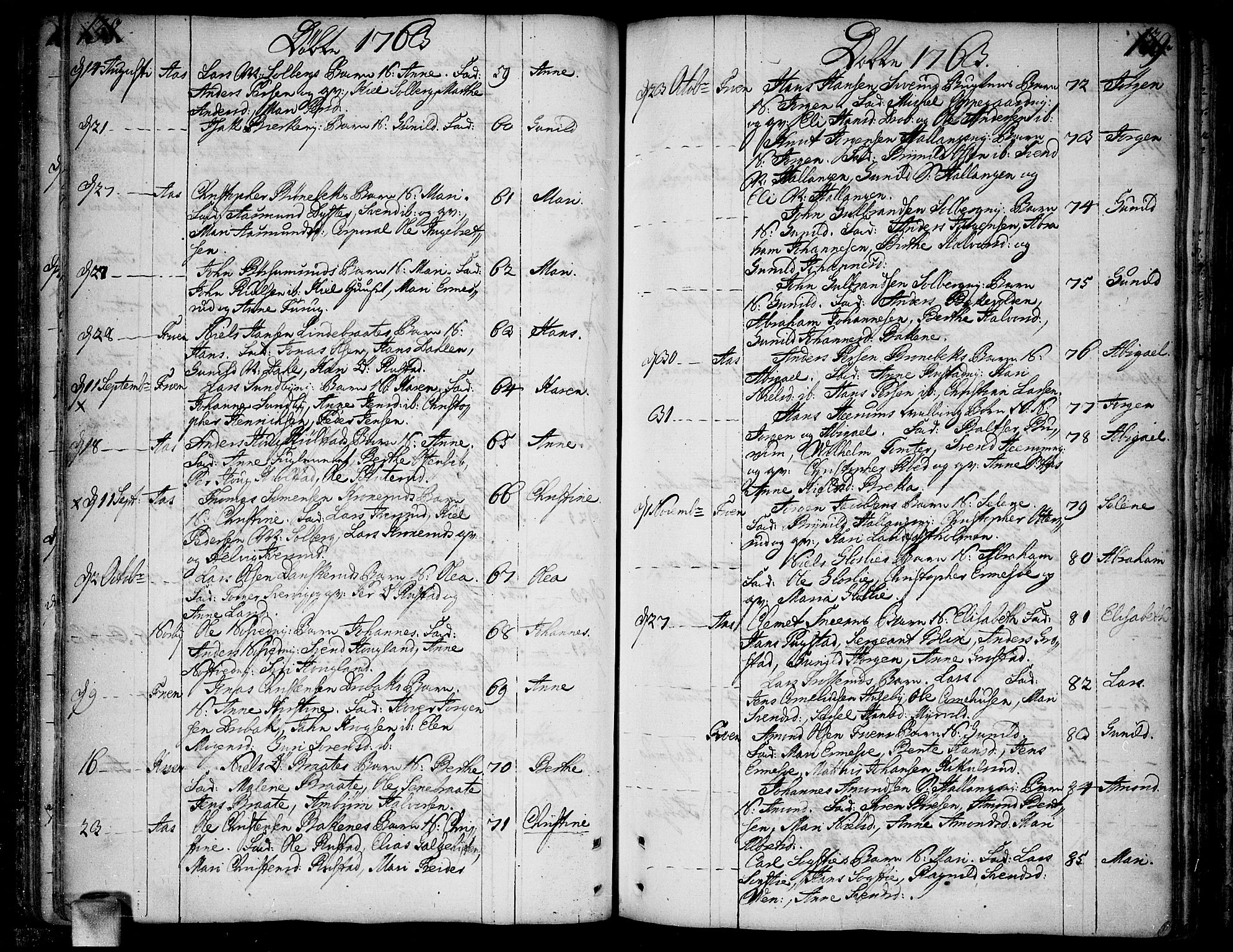 Ås prestekontor Kirkebøker, SAO/A-10894/F/Fa/L0001: Parish register (official) no. I 1, 1742-1778, p. 138-139
